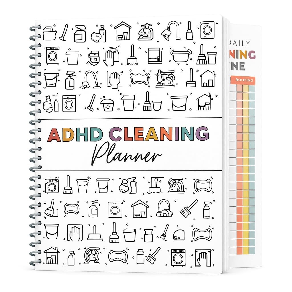 Adhd Cleaning Planner For Adults – Undated Daily, Weekly & Monthly Cleaning