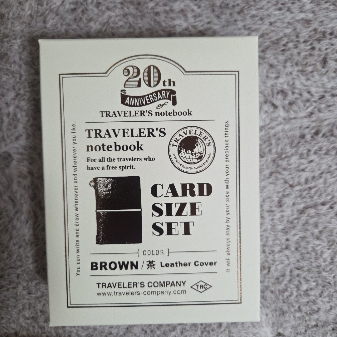 20th Anniversary TRAVELER’S notebook Card Size Set of 2 Black and Brown set New
