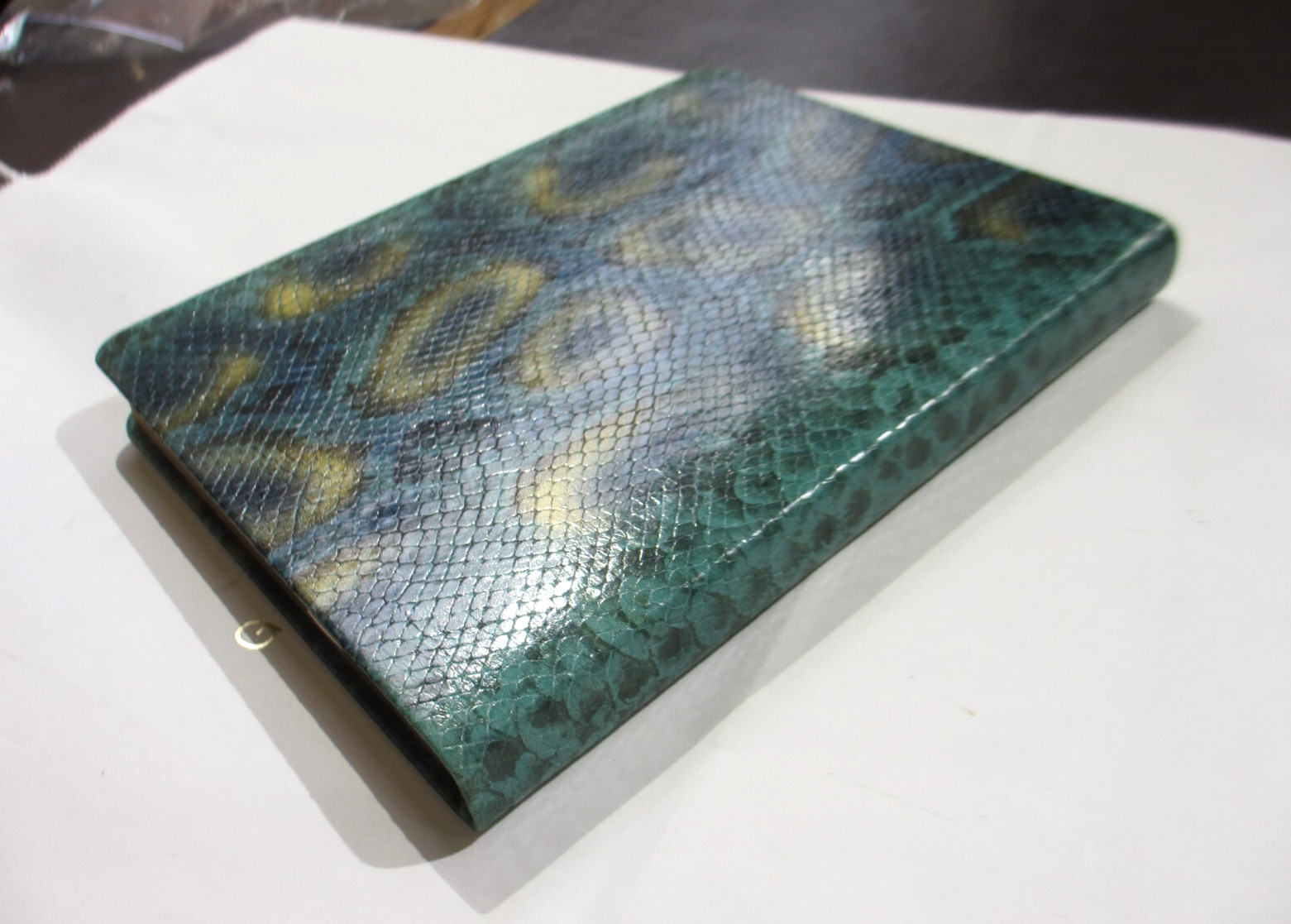 Journal 9″ Leather Softcover Graphic Image 224 LINED Pages NEW $105 Peacock