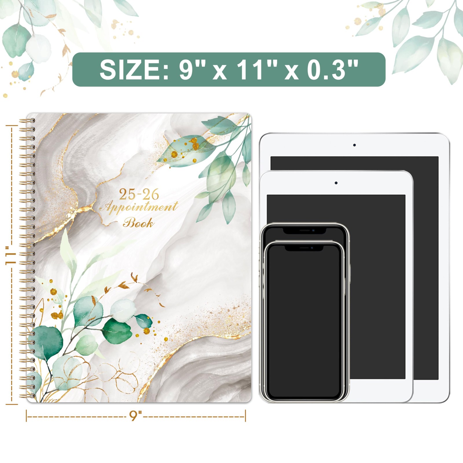 Appointment Book 2025-2026 – Daily Planner 2025-2026, 8.5” X 11”, Weekly Appoi