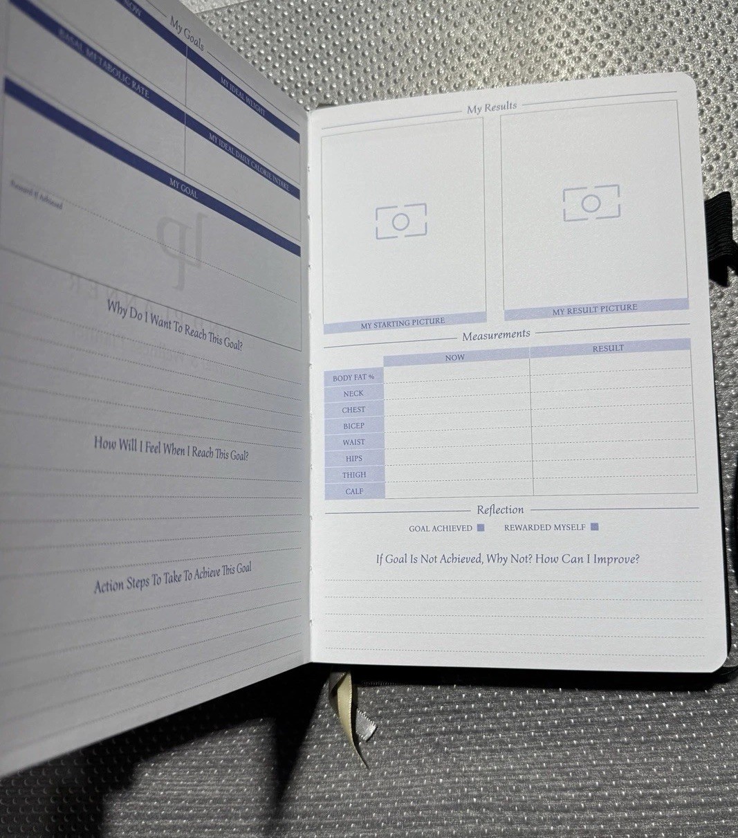 Legend Wellness Planner Journal Daily Food, Calorie,Activity Tracker W/ Stickers