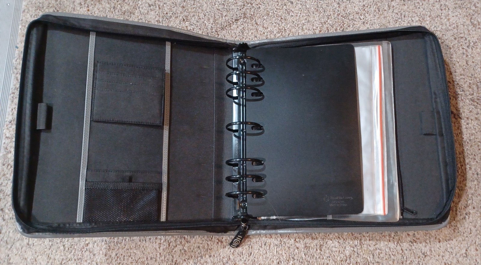 Franklin Covey 7 Ring Binder Planner Pad Holder Cover With Supply Pouch