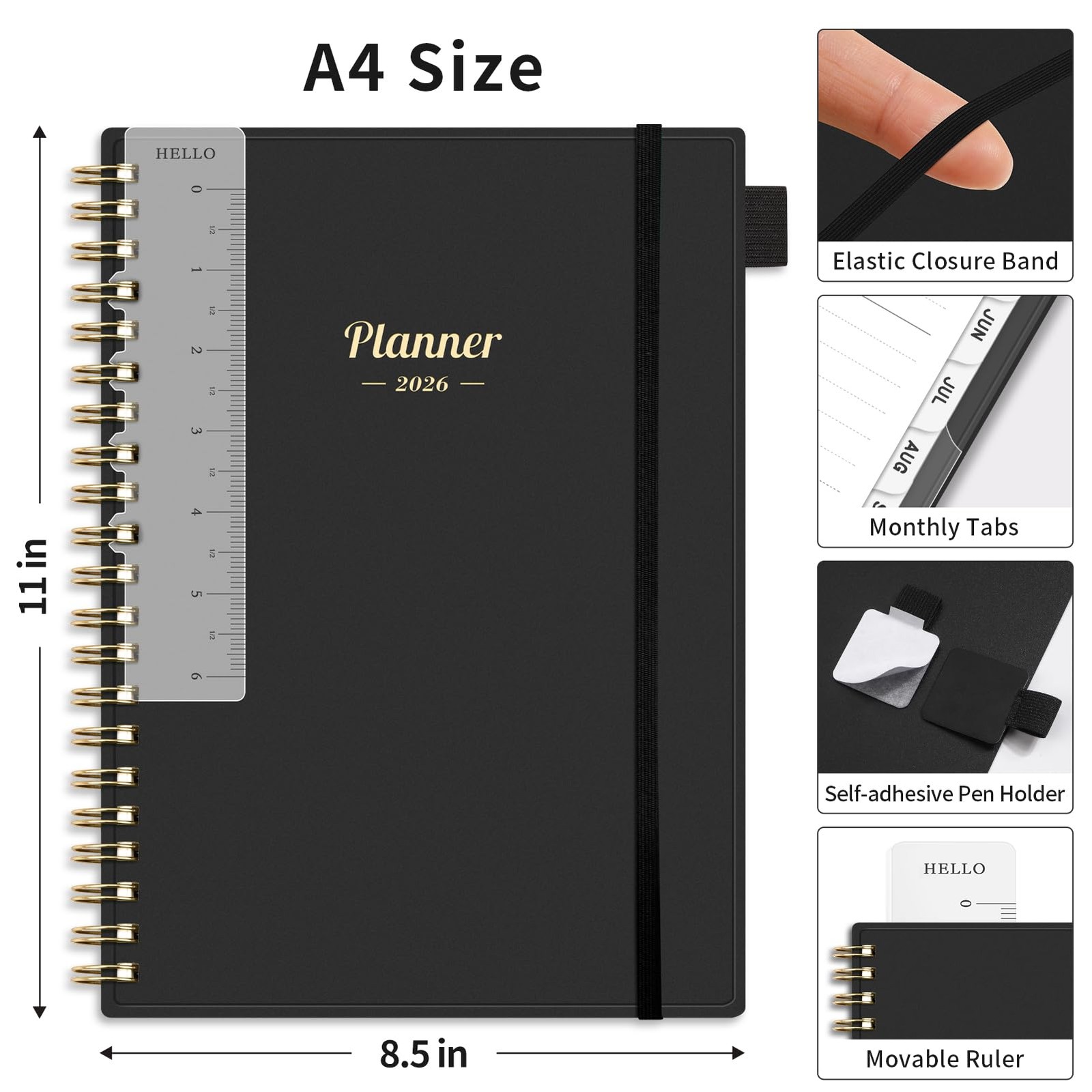 2026 Planner, Weekly and Monthly Planner, Large Size 8.5″ x 11″, 2026 Calenda…