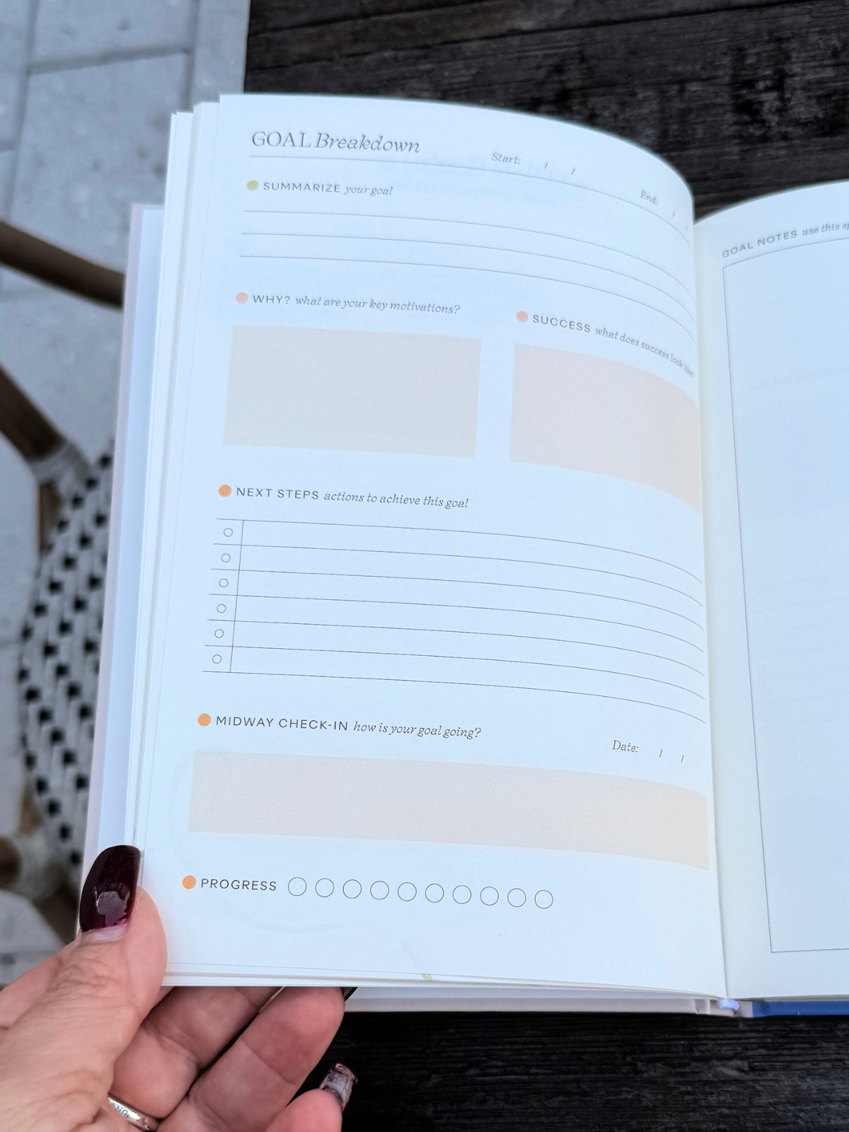 NEW Blue & Cream Papier “Start Fresh Everyday” 16 Week Productivity Planner