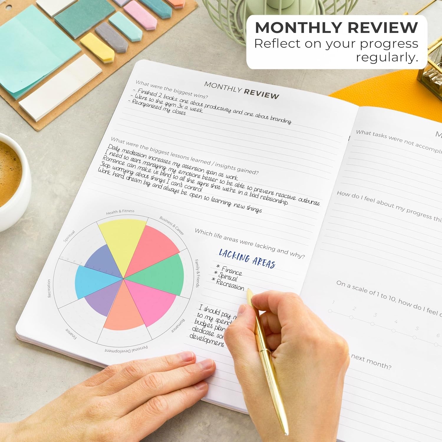 Undated Weekly & Monthly Planner – 8.5×11″ – Rose Gold