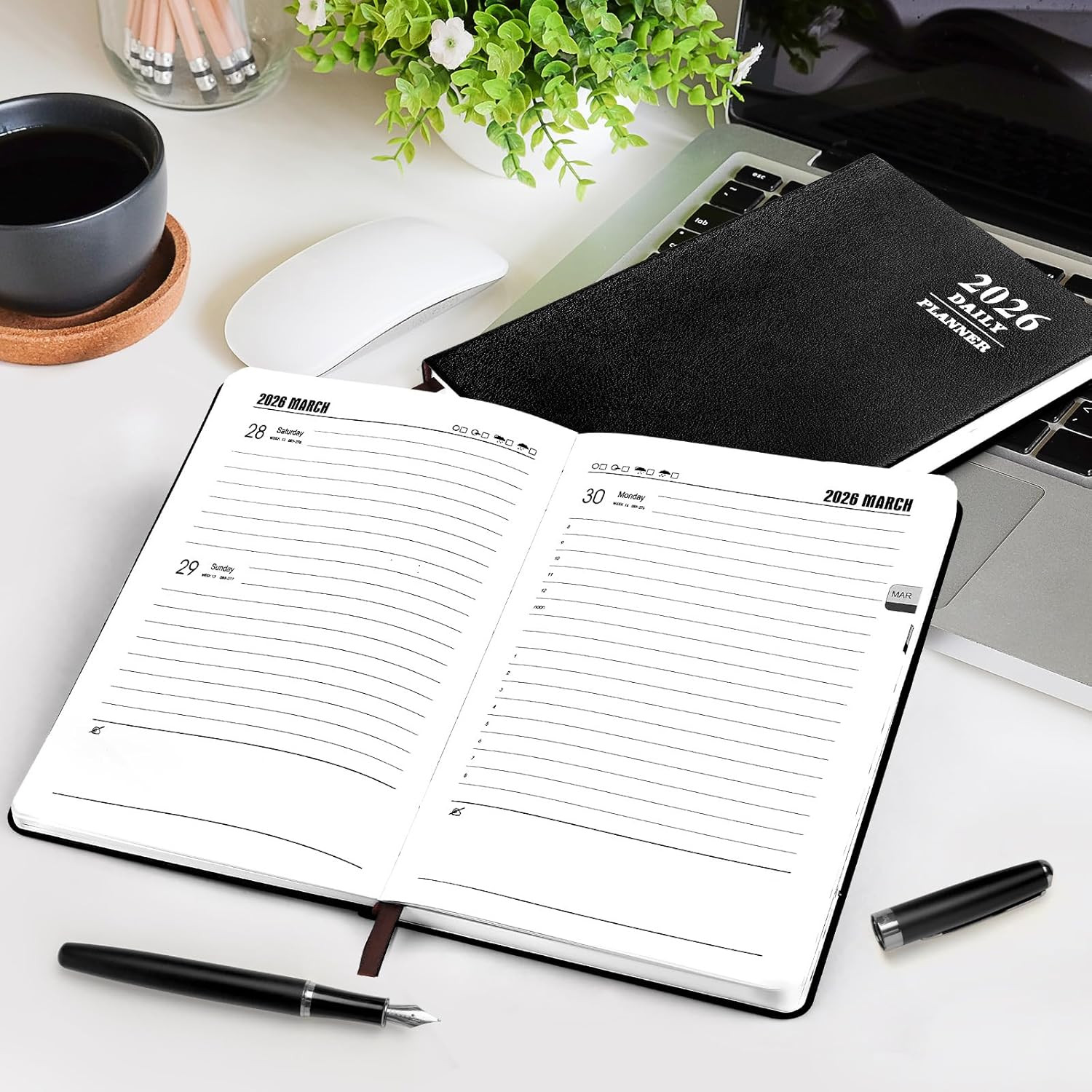 2026 Daily Hourly Planner – One Page a Day, 2026 Diary 5.7 X 8.3″ Hardcover Mont