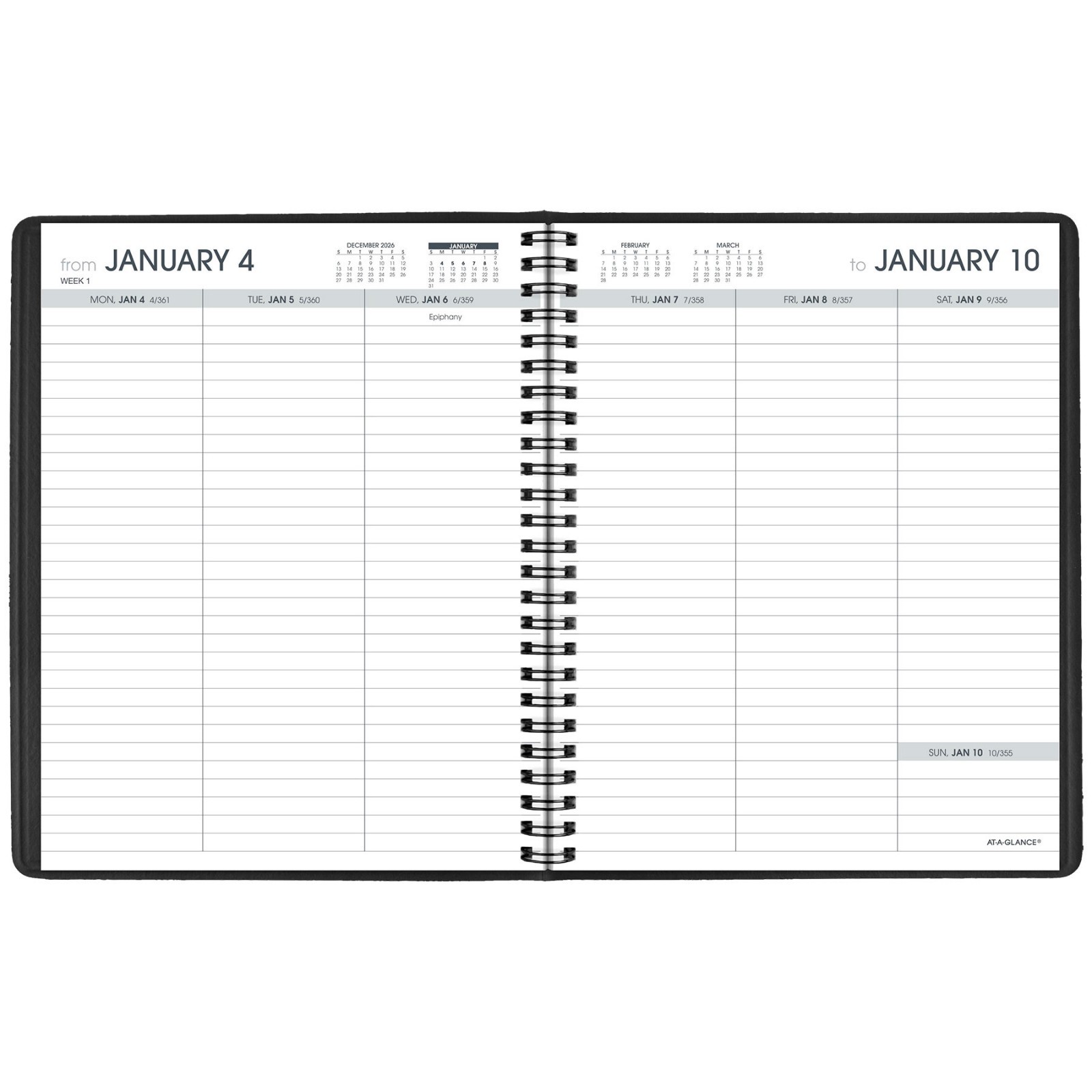 2026 At-A-Glance 70-865 Weekly Appointment Book with Full Weekend, 7 x 8-3/4″