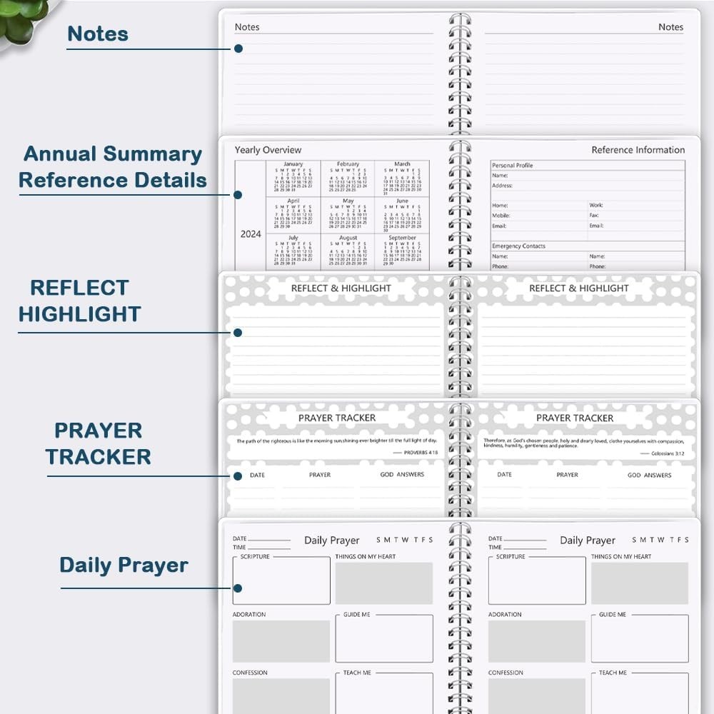 Acid-Free Prayer Journal with Scripture – Mindfulness & Gratitude Focus