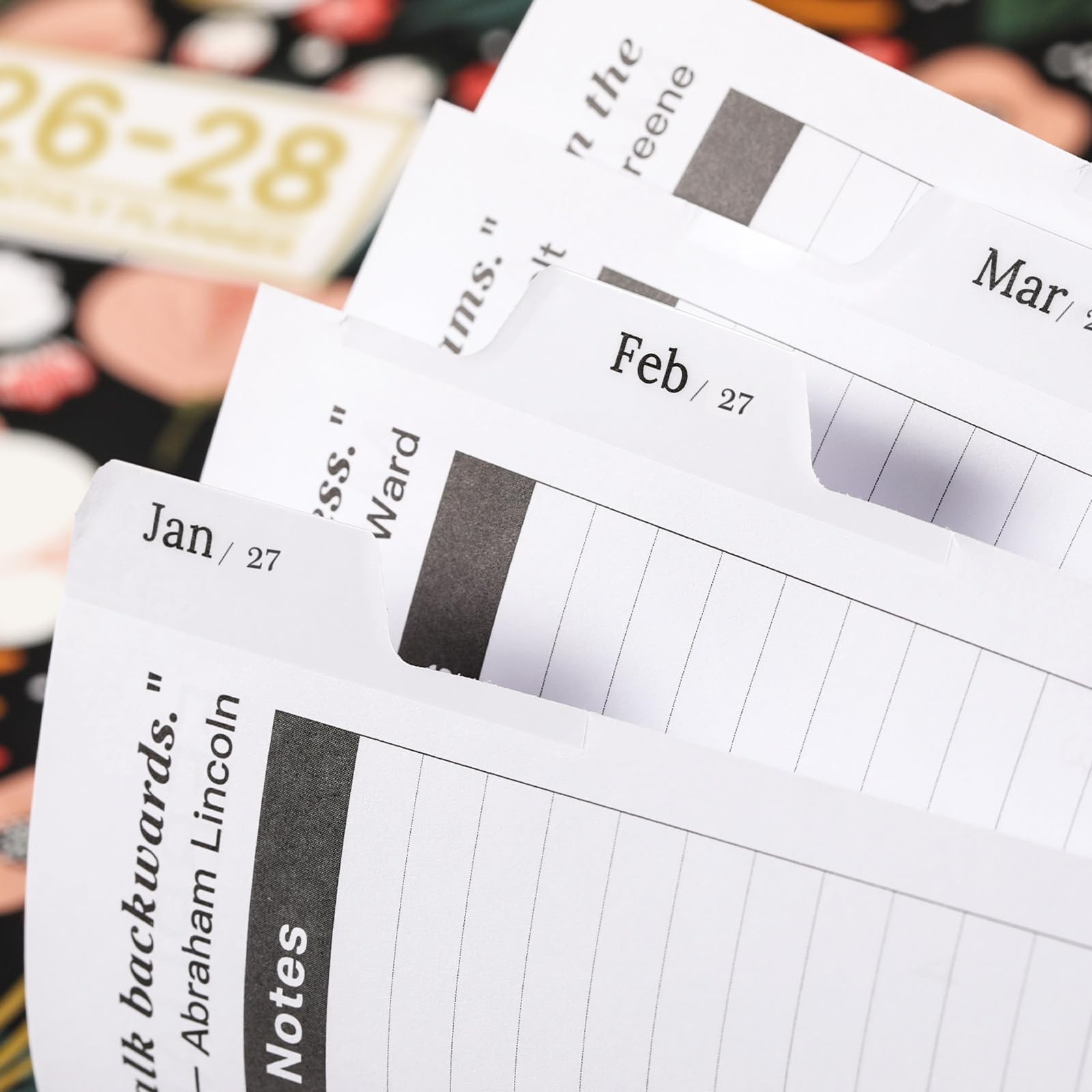 2026-2028 Monthly Planner – from July 2026 to Large, Black