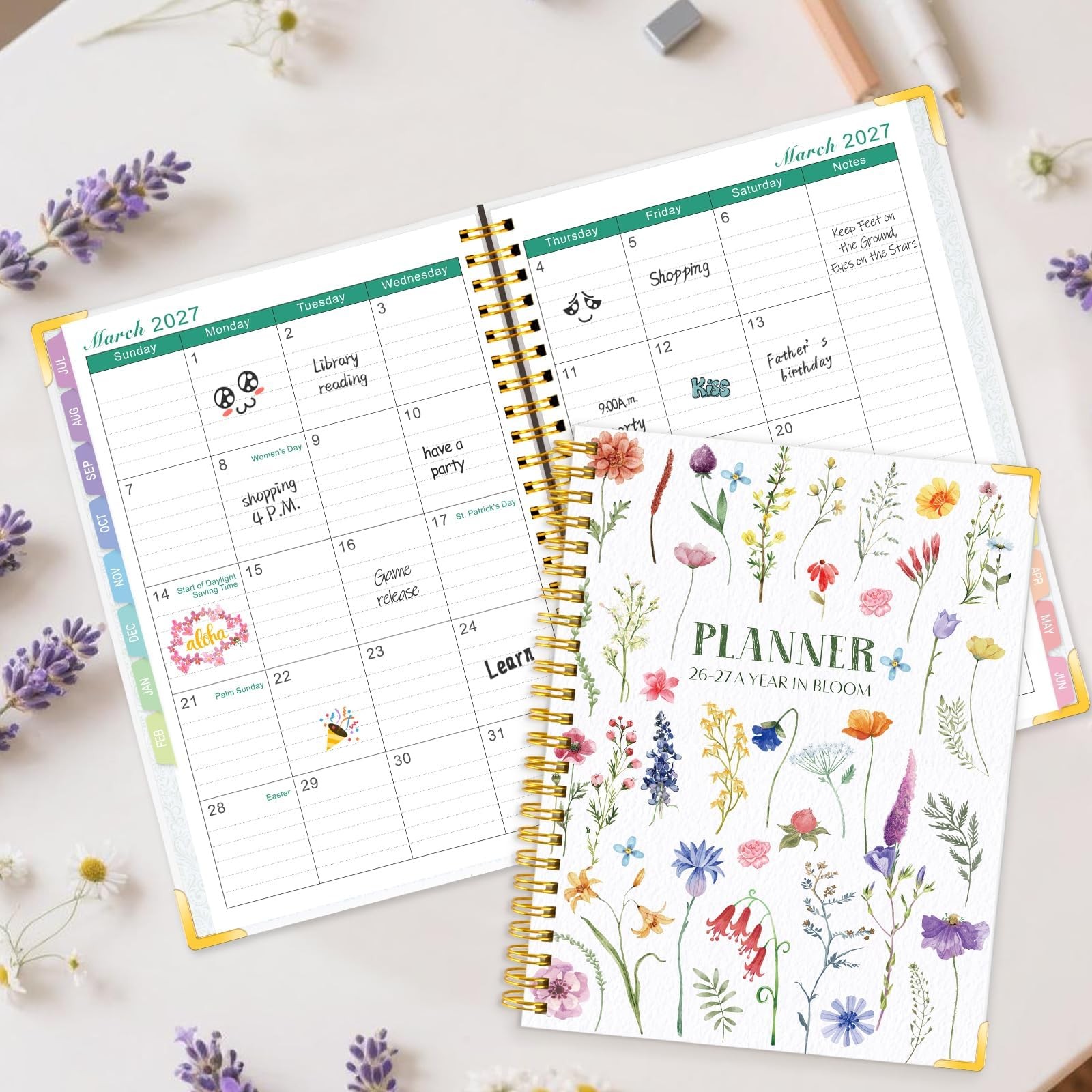 GuassLee Planner 2026-2027, Academic Year Weekly and 6.1″×8.4″, Purple