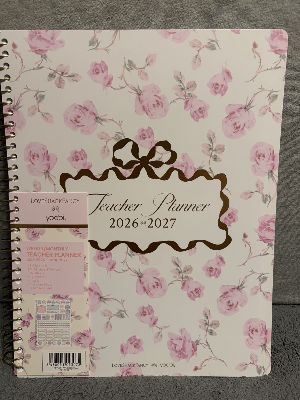 Love Shack Fancy x Target 2026-2027 Teacher Planner + Stapler Ruler & 12 Pencils