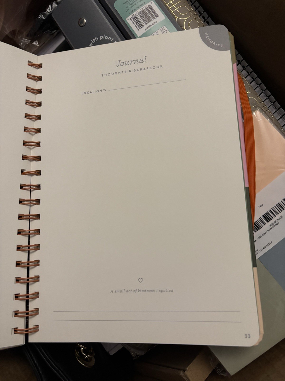 Papier Travel Journal Spiral Bound Hardcover “My Adventures” Journey
