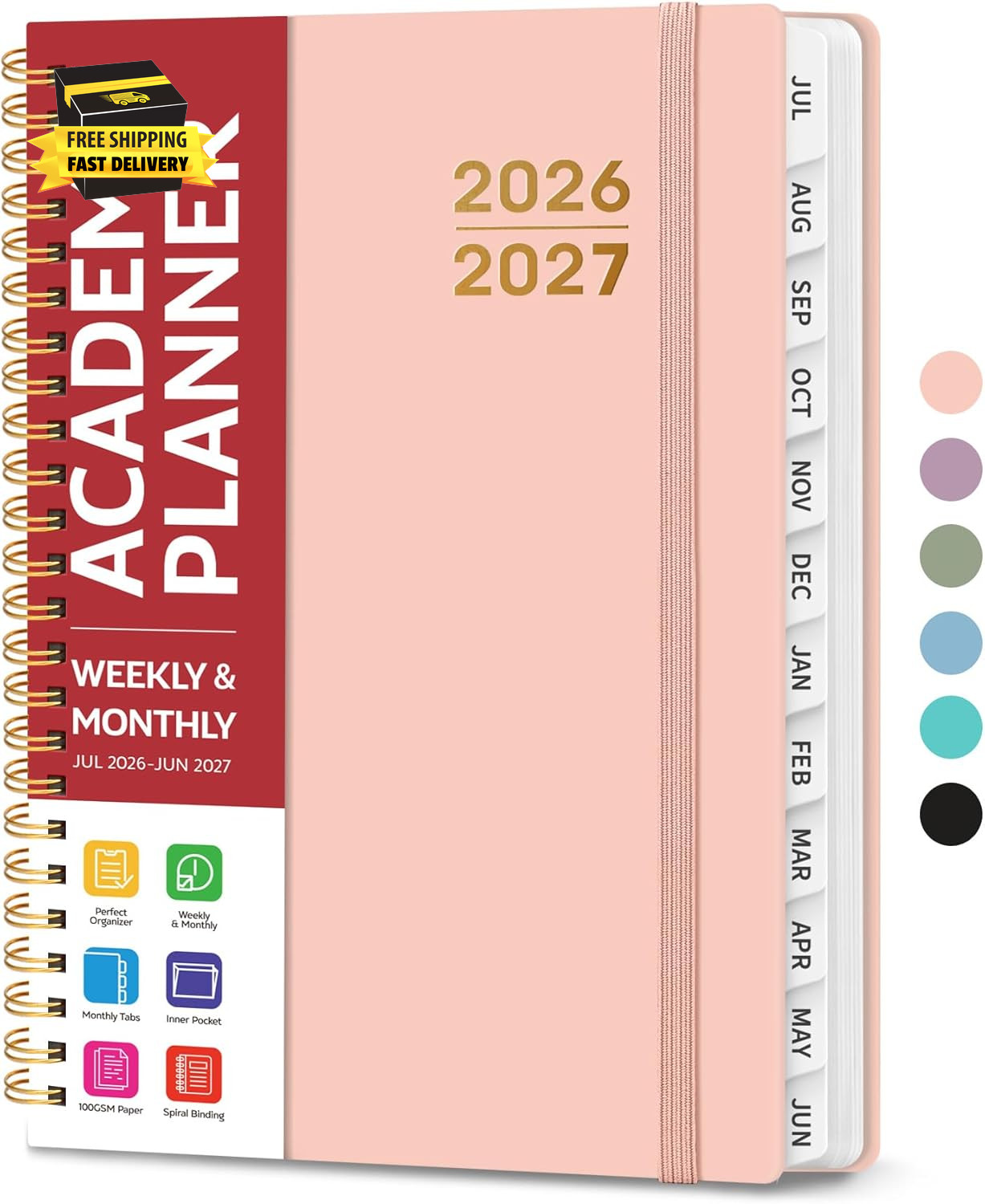 Planner 2026-2027 for Women & Men, Academic Monthly and Weekly Calendar Planner,