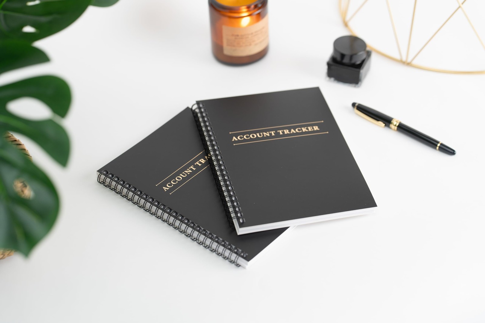 2 Pack Expense Tracker Ledger Book- Finance Black – 2 Pack, – 2