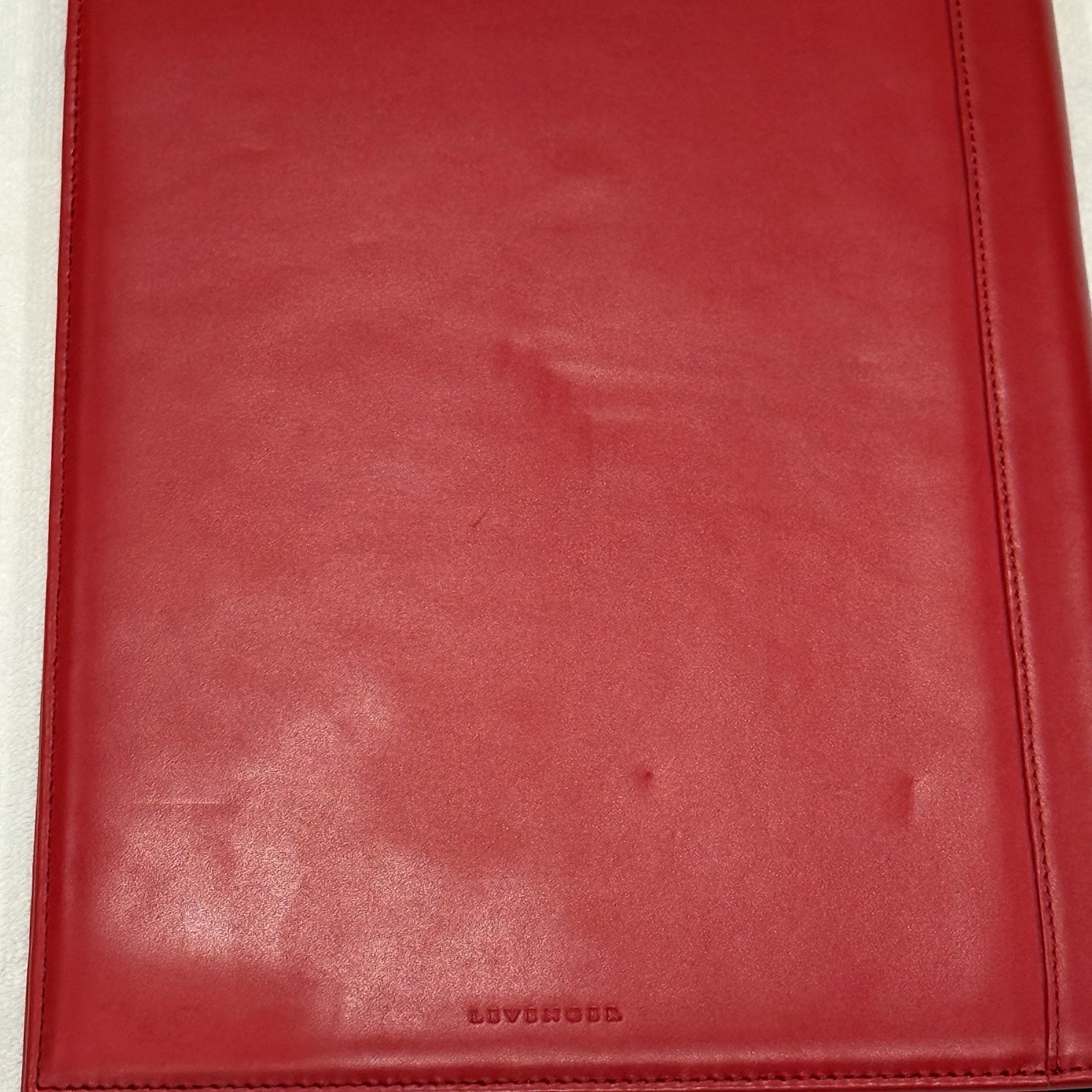 Levenger Executive Padfolio Tyler Folio Red Smooth Leather 10x12x1”