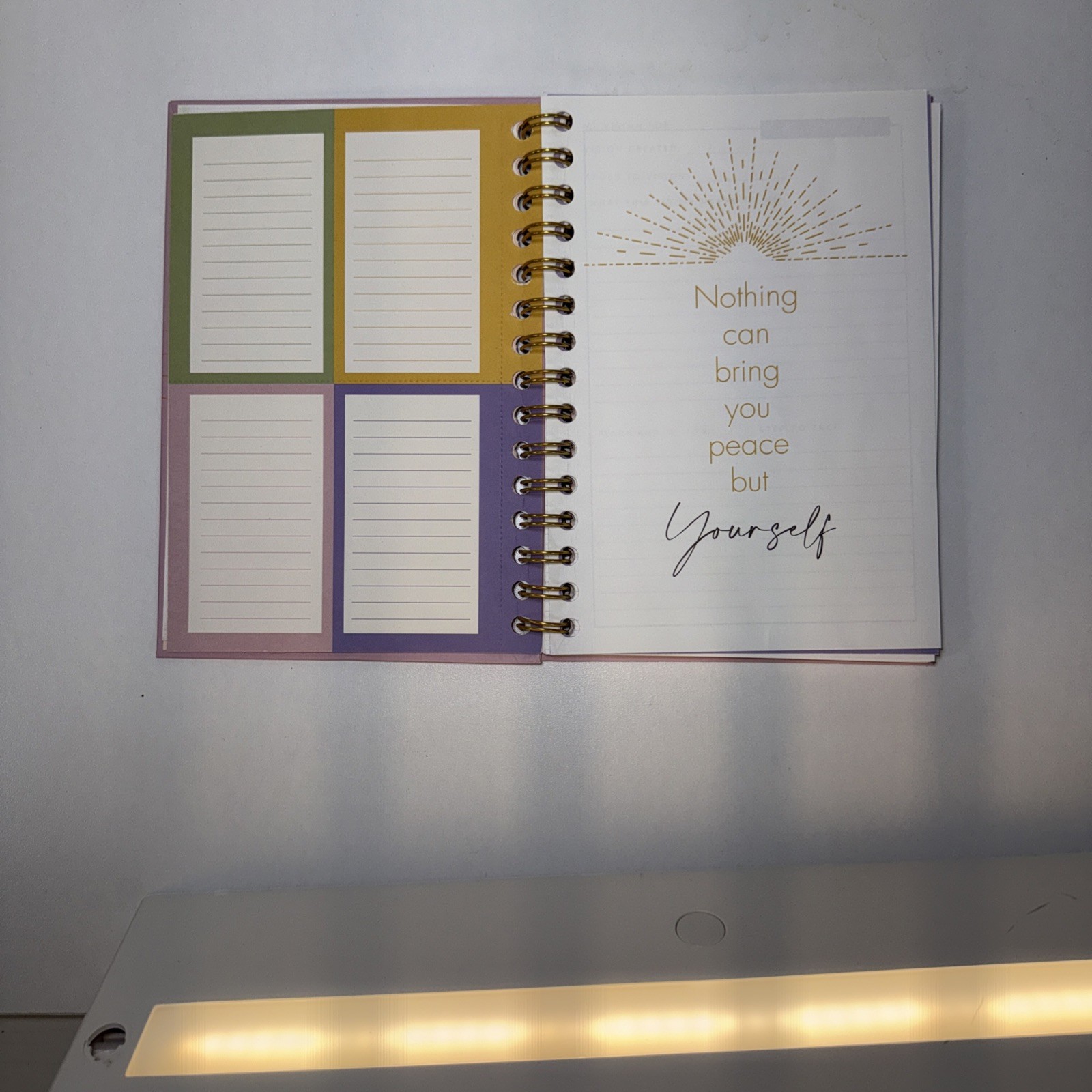 Spiral Journal 5.5in X 8in – ‘Your Future Is Bright’ – Pink