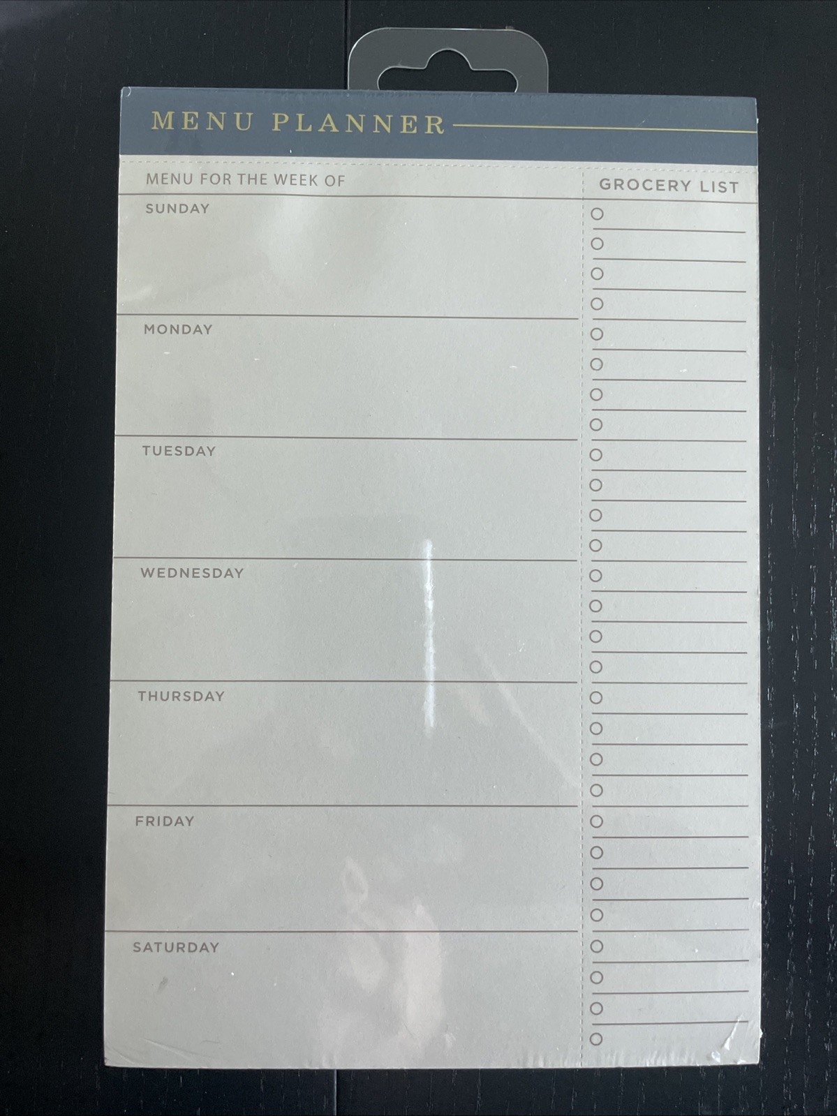 52 Page Special Rule Undated Weekly Menu Planner Blue Top-Threshold:Recycled