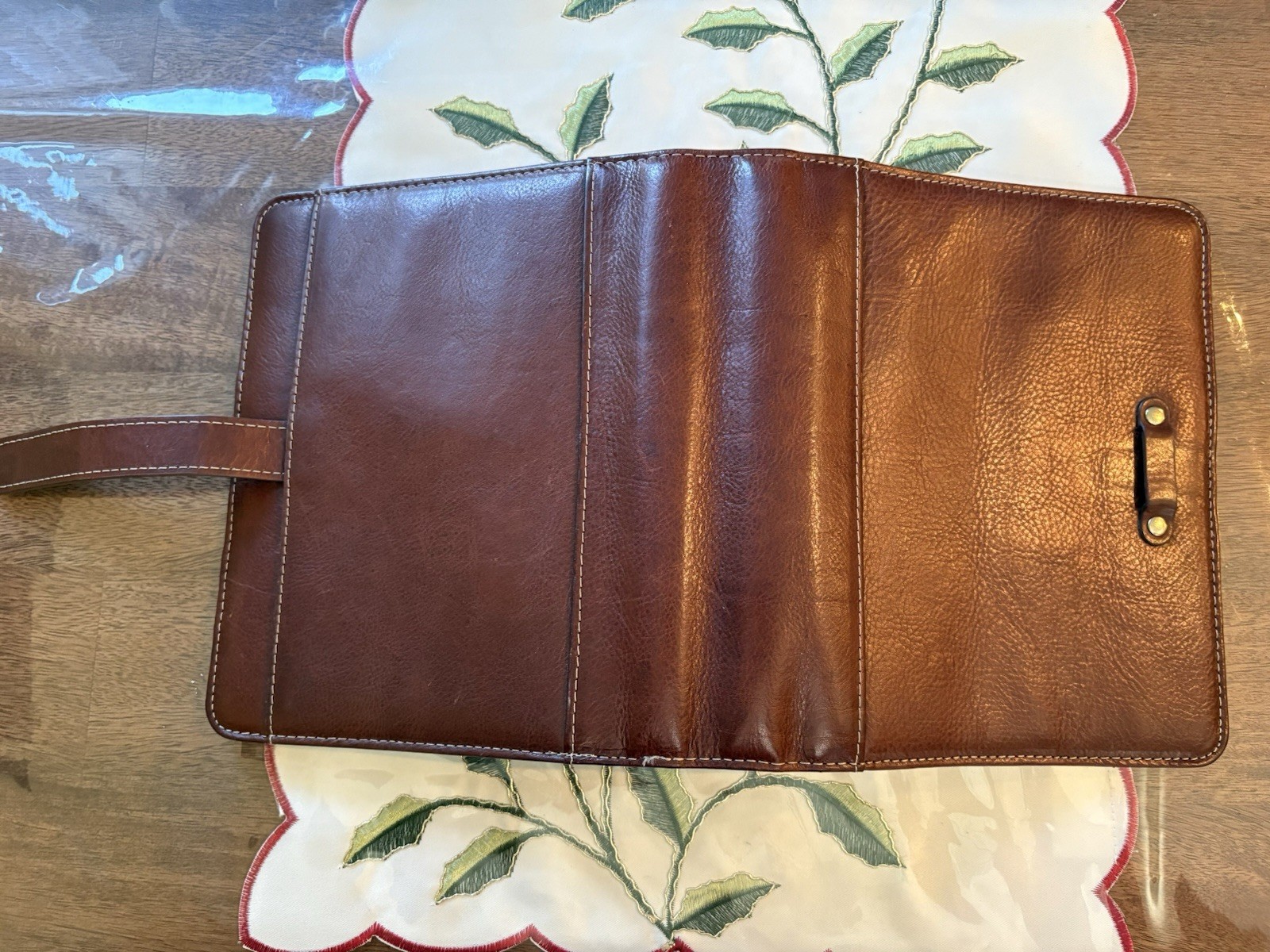 Franklin covey Vintage Aurora Full Grain Italian Leather Classic Chocolate Brown