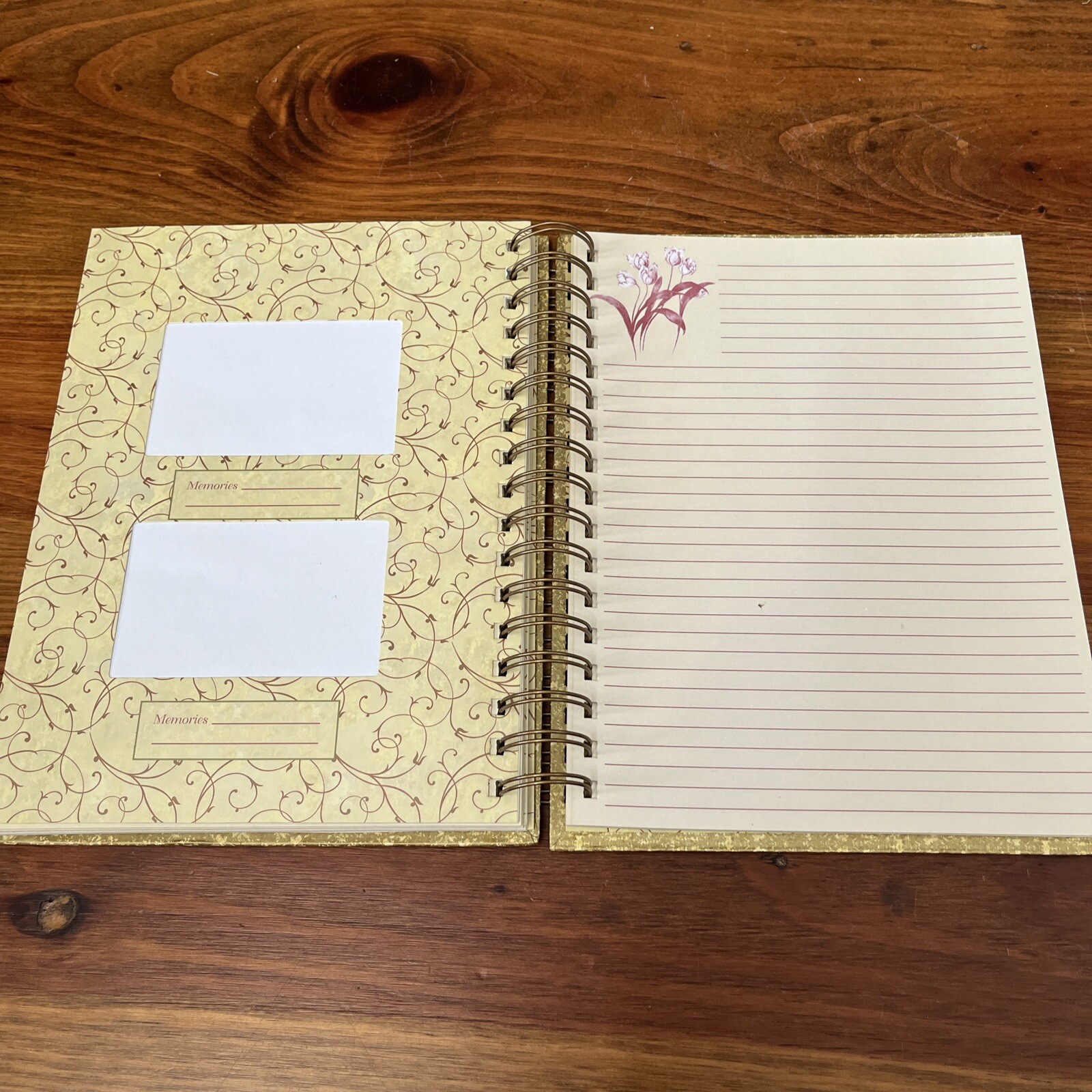 Spiral Journal/Notebook Lined Journal with Back Pocket and Hardcover 8.5″ X 6.4