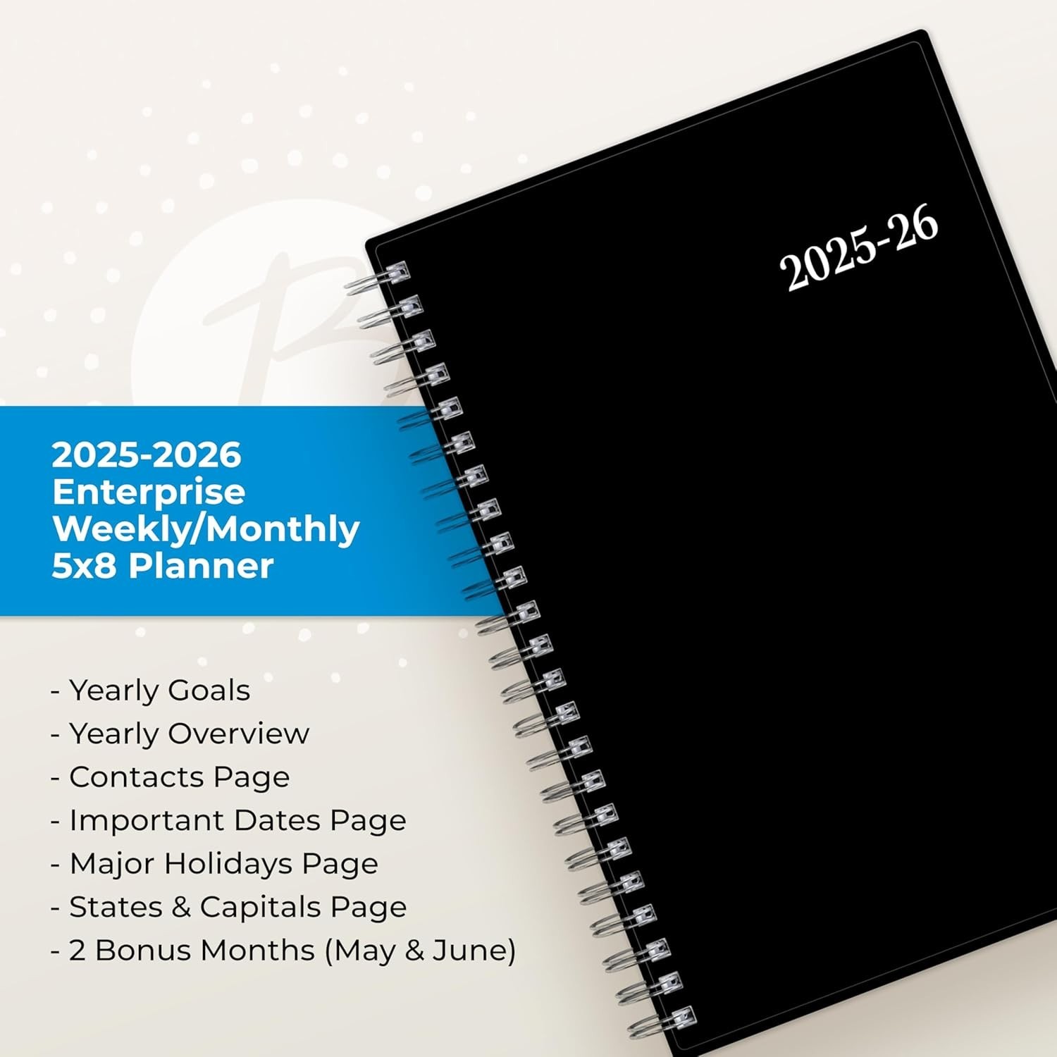 2025-2026 Academic Planner: 5″ x 8″ Flexible Cover, Stay Organized
