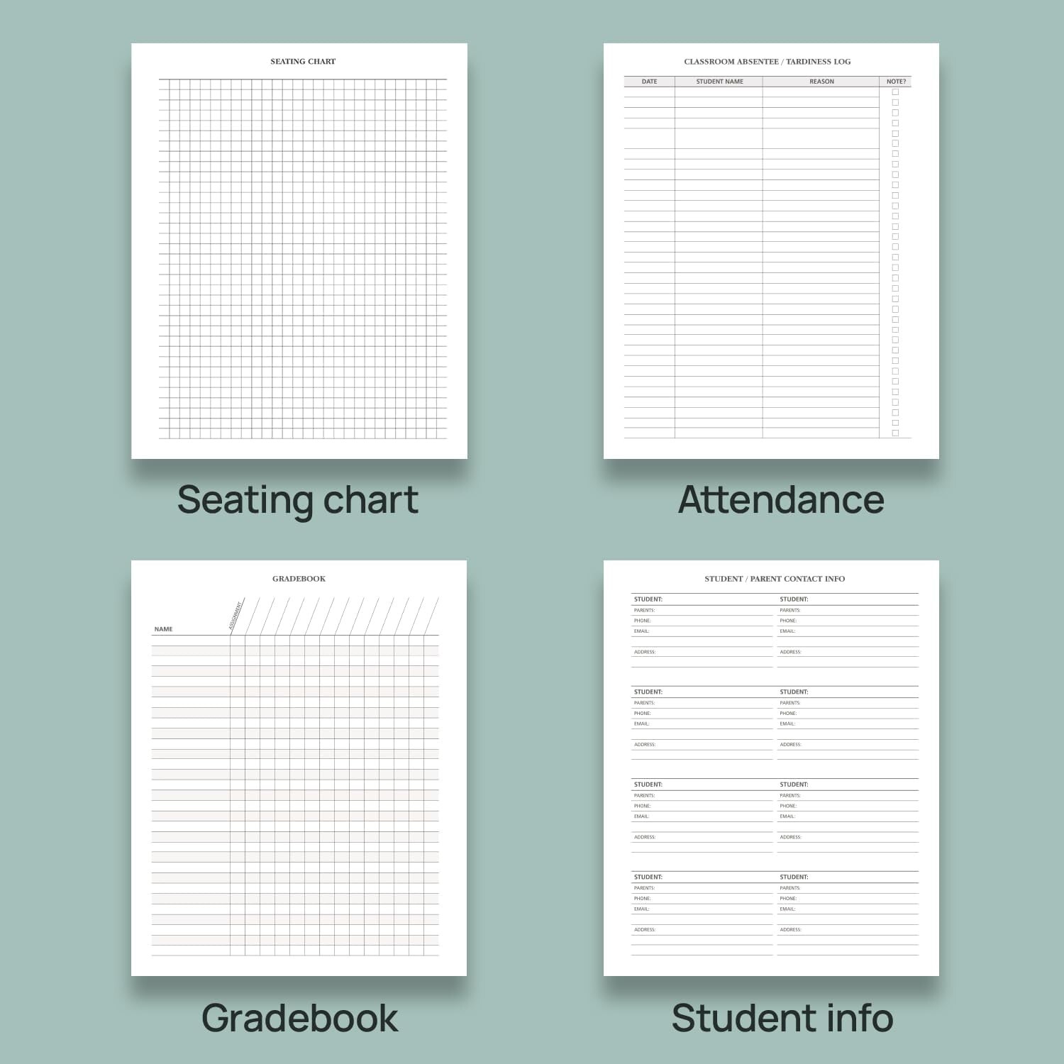 POPRUN Teacher Planner 2026-2027, 8.5″ x 11″, Academic Lesson Plan Book for Teac