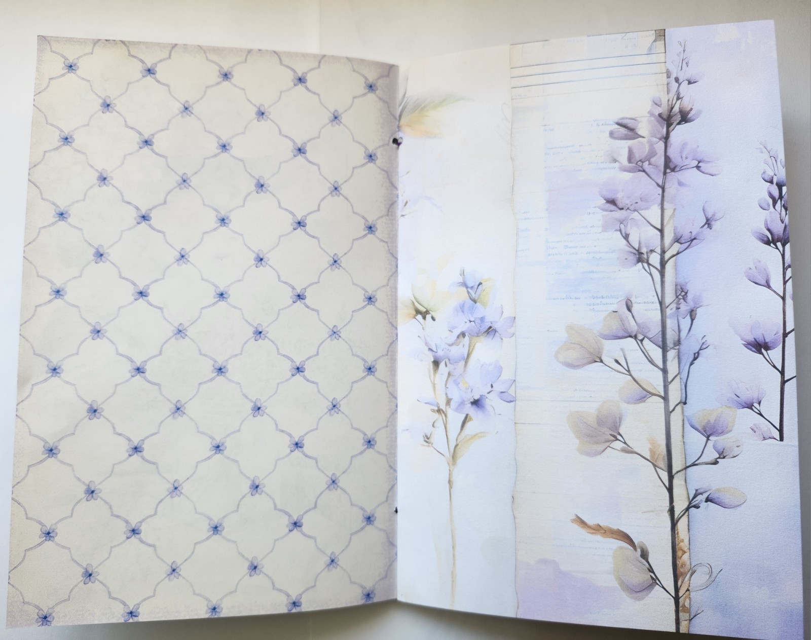 Junk Journal Booklet “LAVENDER DREAMS” 50+ pcs Ephemera Vintage Purples 40pgs