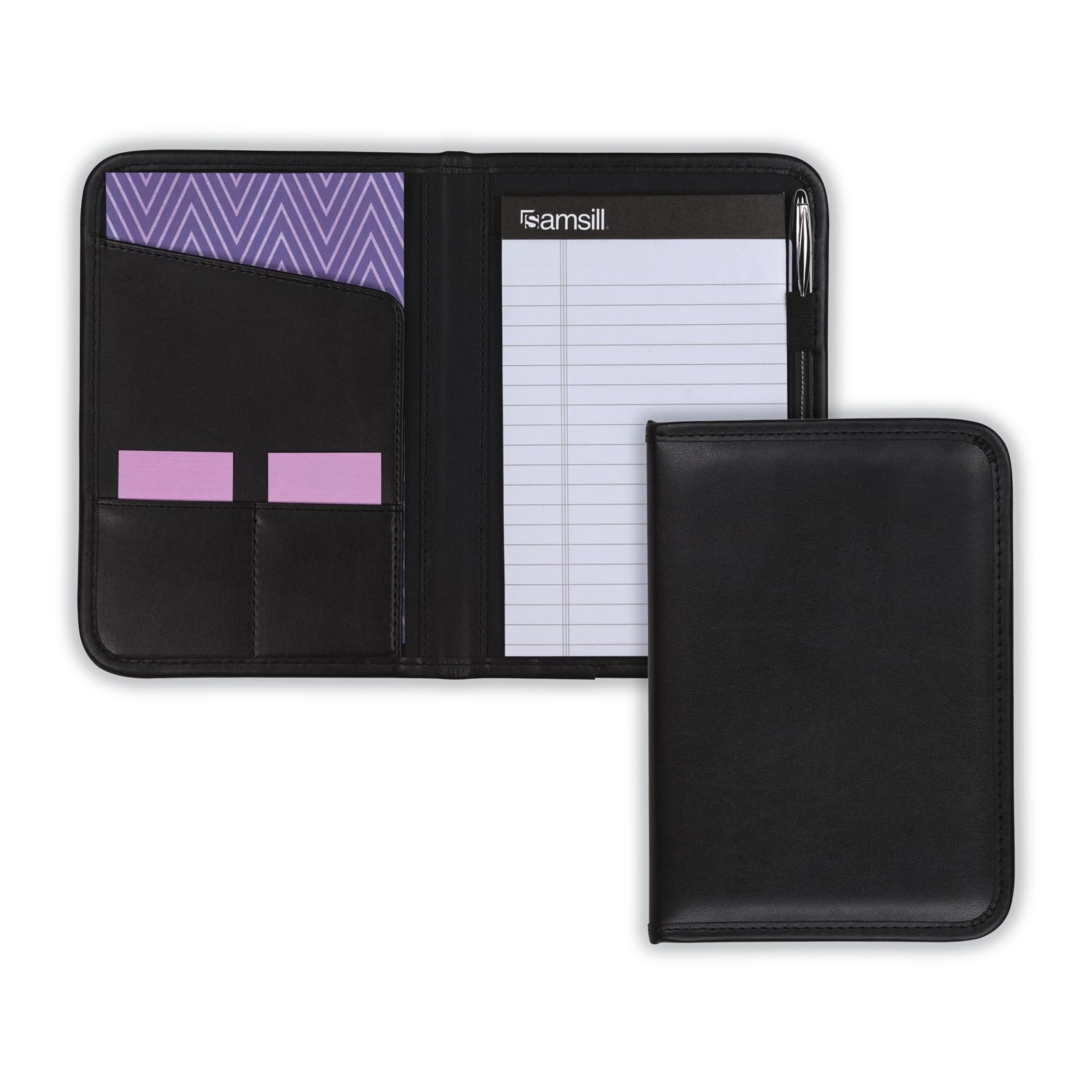 Professional Padfolio Business Portfolio Black Includes 5×8 Writing Pad