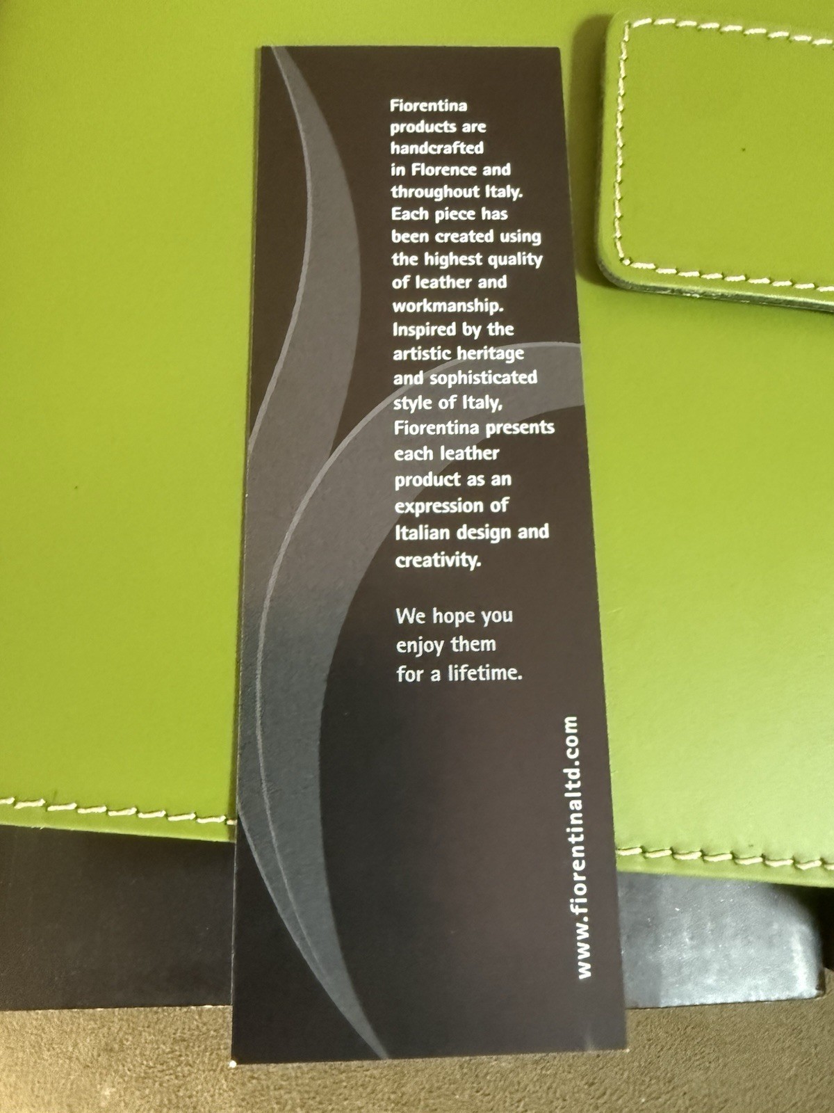 Lot of 2 Fiorentina Italian Leather Journals New In Box Lime Green Italy