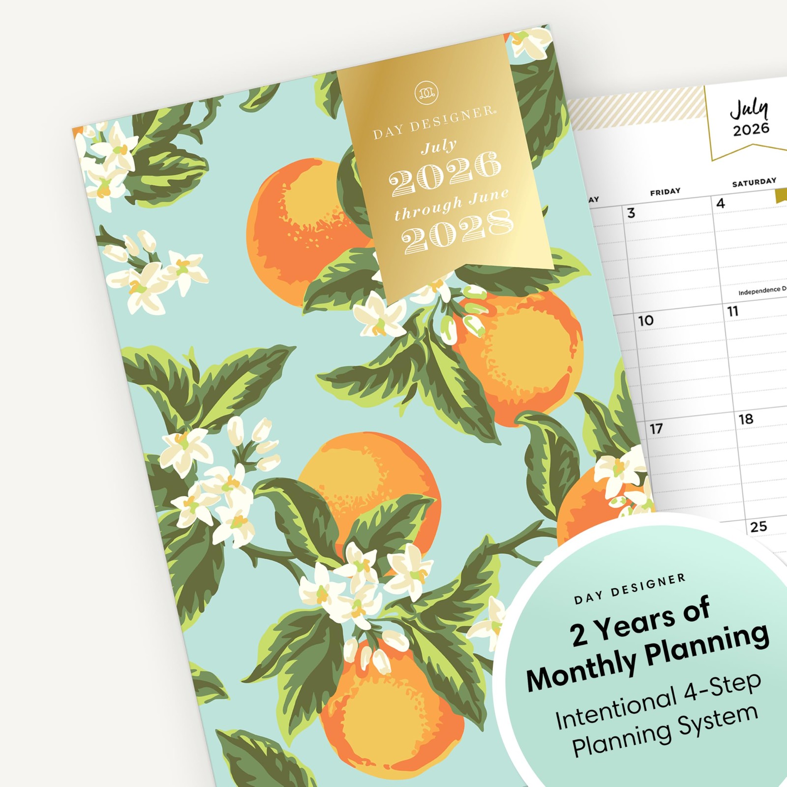 Blue Sky Day Designer 2026-2028 Monthly Academic Year 24 Month Planner Calend…