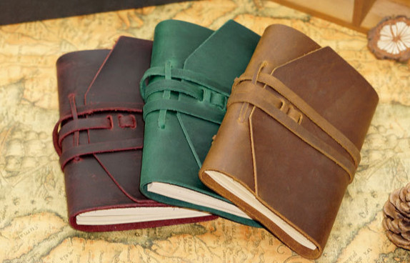 Writing notes Notebook sketchbook Diary Notepad handmade cow leather brown Q282