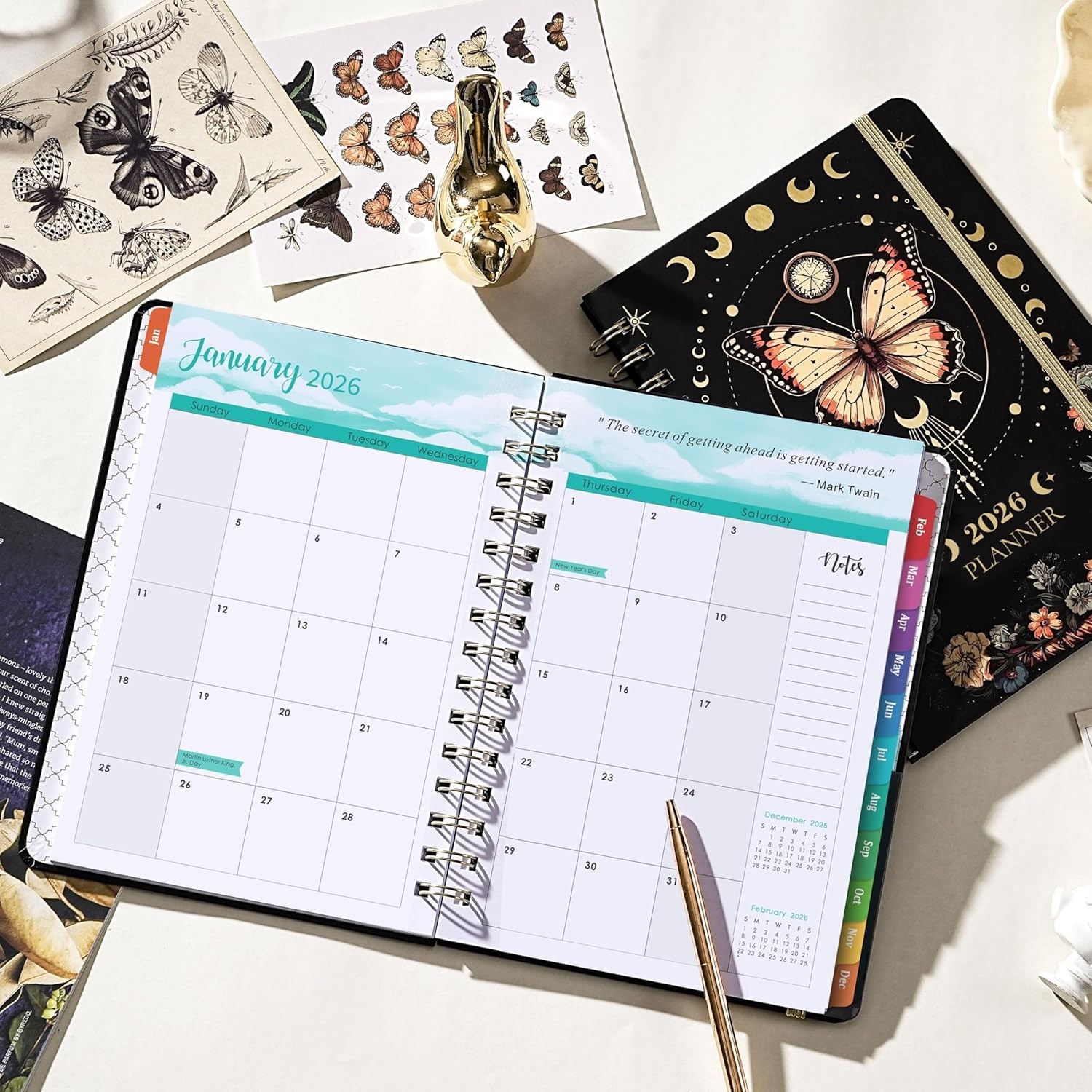 2026 Planner – Planner 2026, Jan 2026 – Dec 2026, 6.4″ x 8.5″, Weekly and Monthl