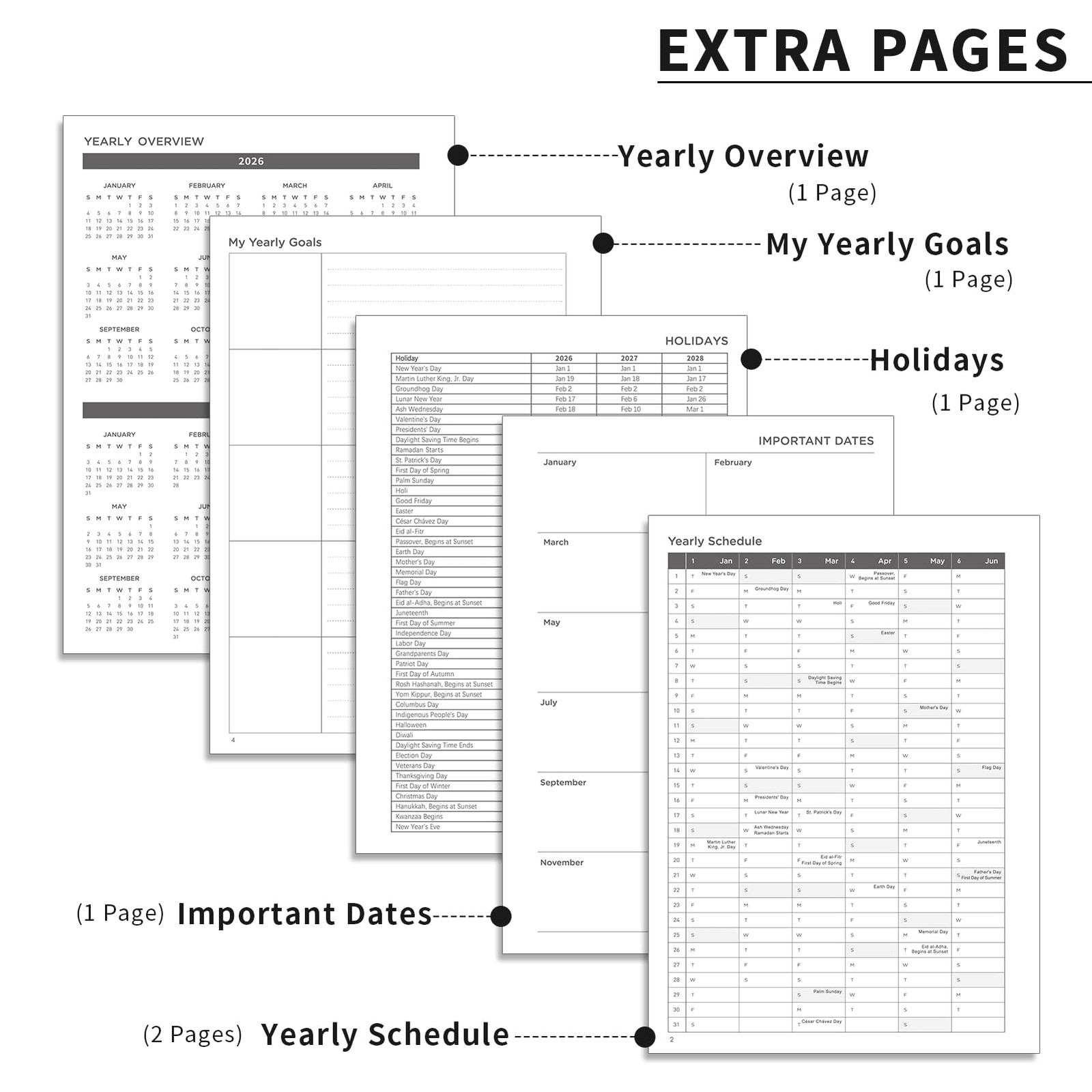 2026 Planner, Weekly and Monthly Planner, Large Size 8.5″ x 11″, 2026 Calenda…