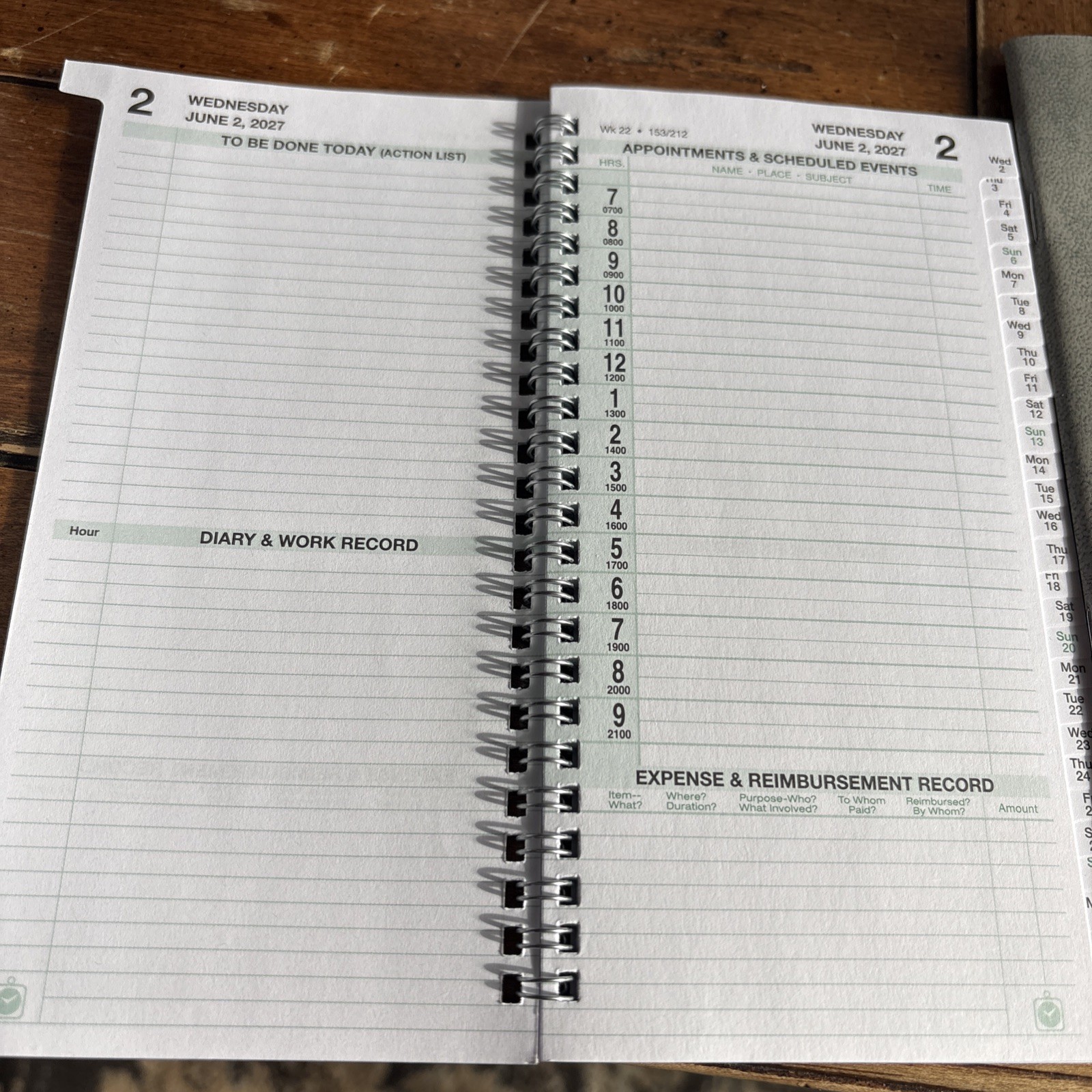 Day-Timer, 2 Pg/Day Planner, Jul 26 – Jun 27, (new)