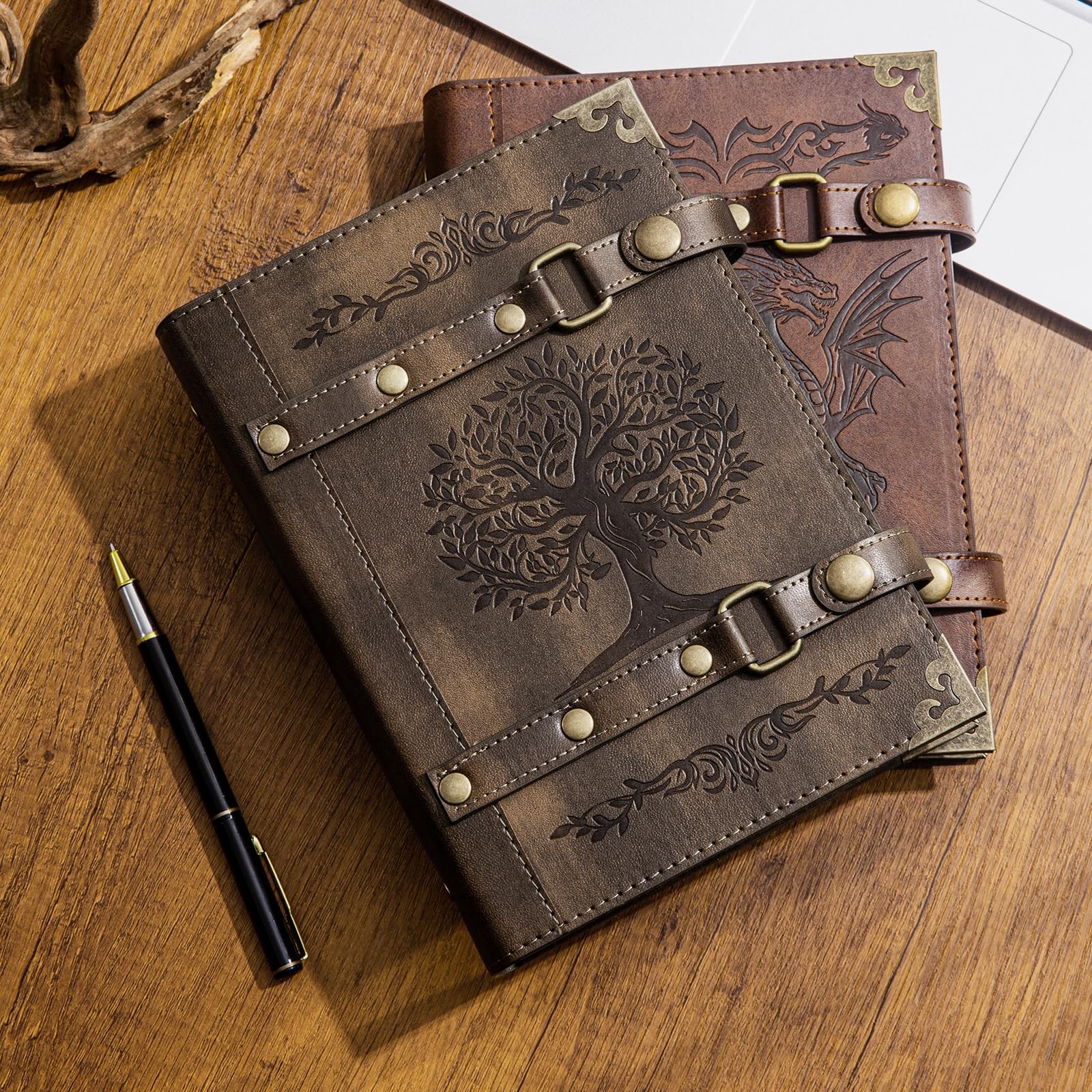 DUROTAN DND Notebook Wolf Journal For Men Women – 400 pages Vintage Leather
