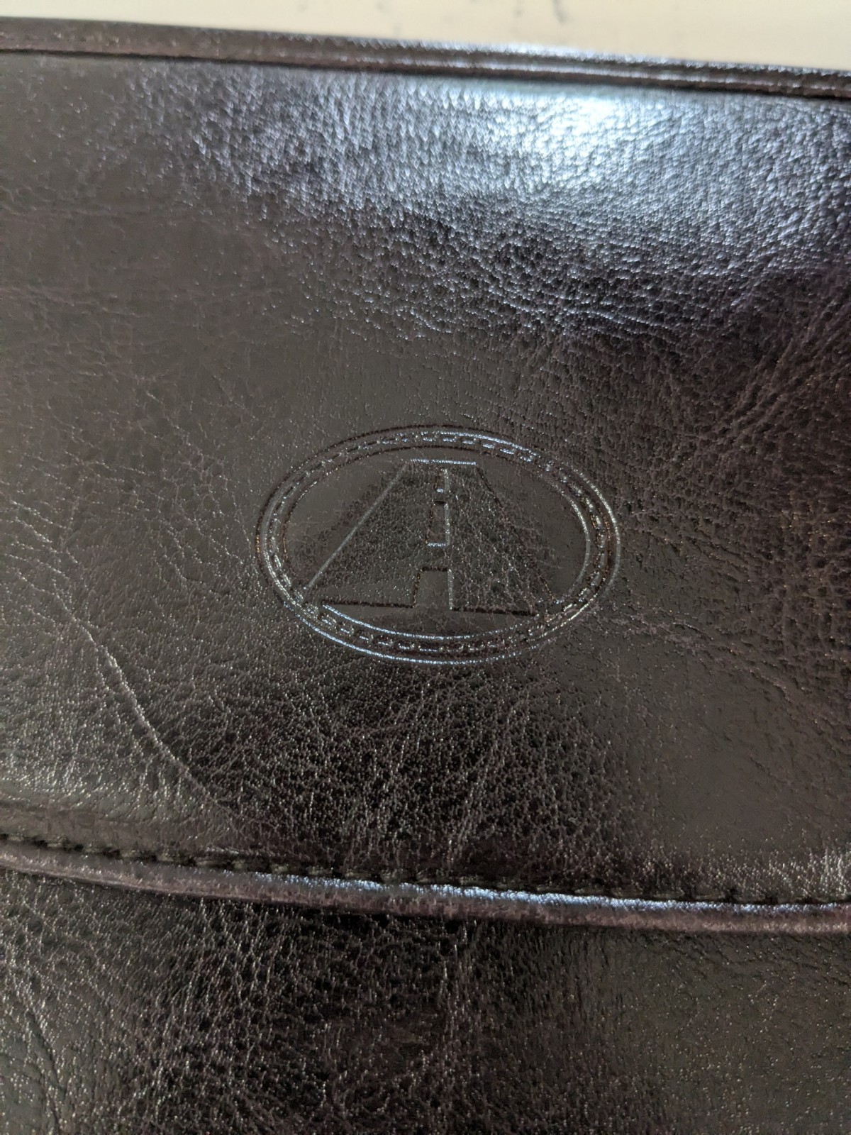 Vintage Avenues America Planner Classic 3-Ring Organizer Zip Brown Leather Folio