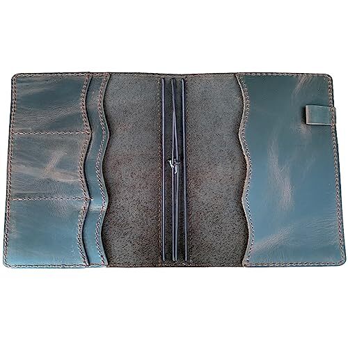 Travelers Notebook Cover with Inner Pockets Card Slots and Pen Holder B6