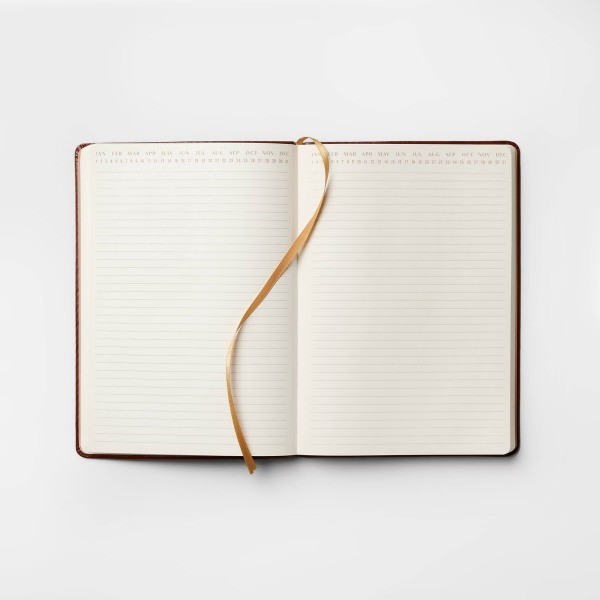 192pg Ruled Journal 10″x7″ Leatherette Dark Brown : Soft Cover, Narrow Lined