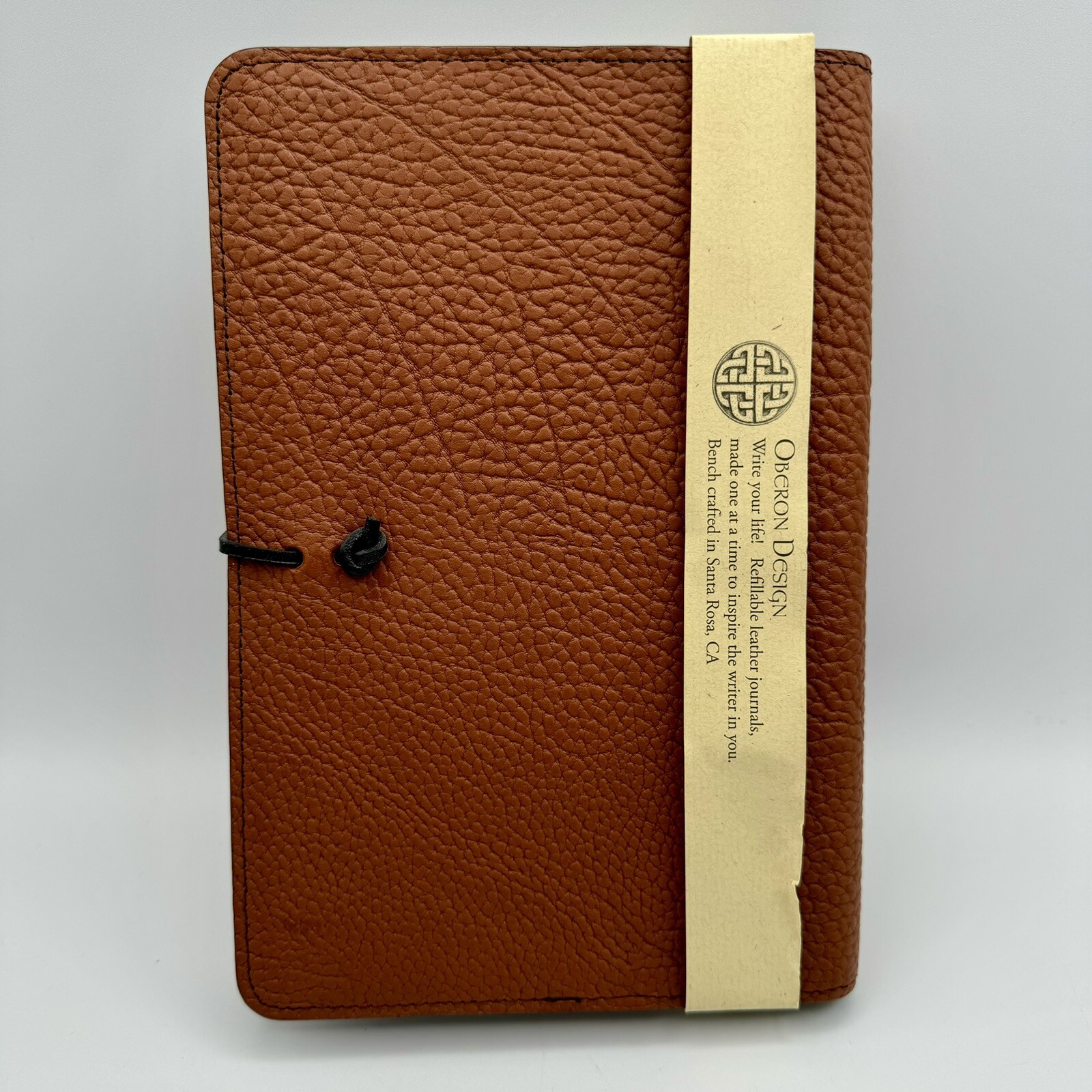 Oberon Design Genuine Leather Refillable Journal Cover w/ Hardbound Blank Insert