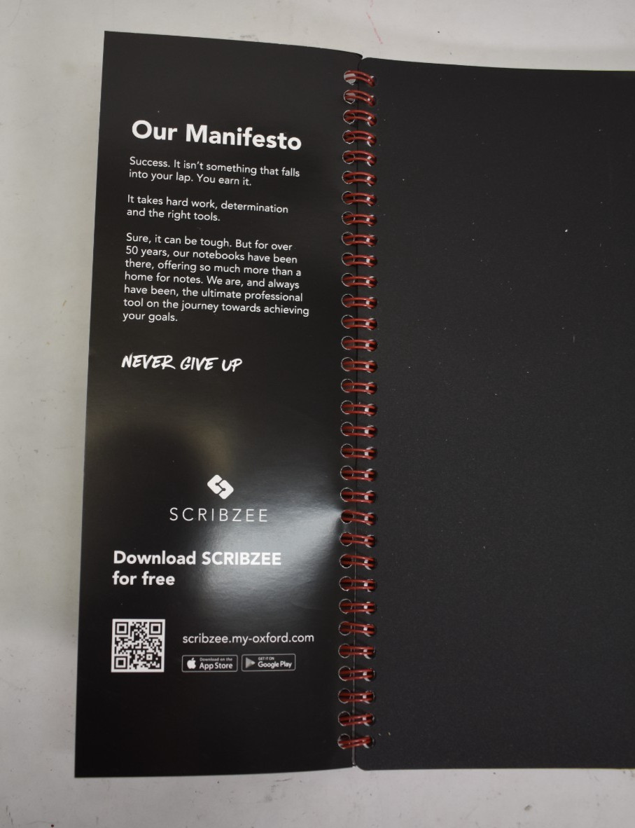 Lot Of 2 Black N’ Red Poly Cover Twin Wire Notebooks 70 Sheets 8″ x 11″