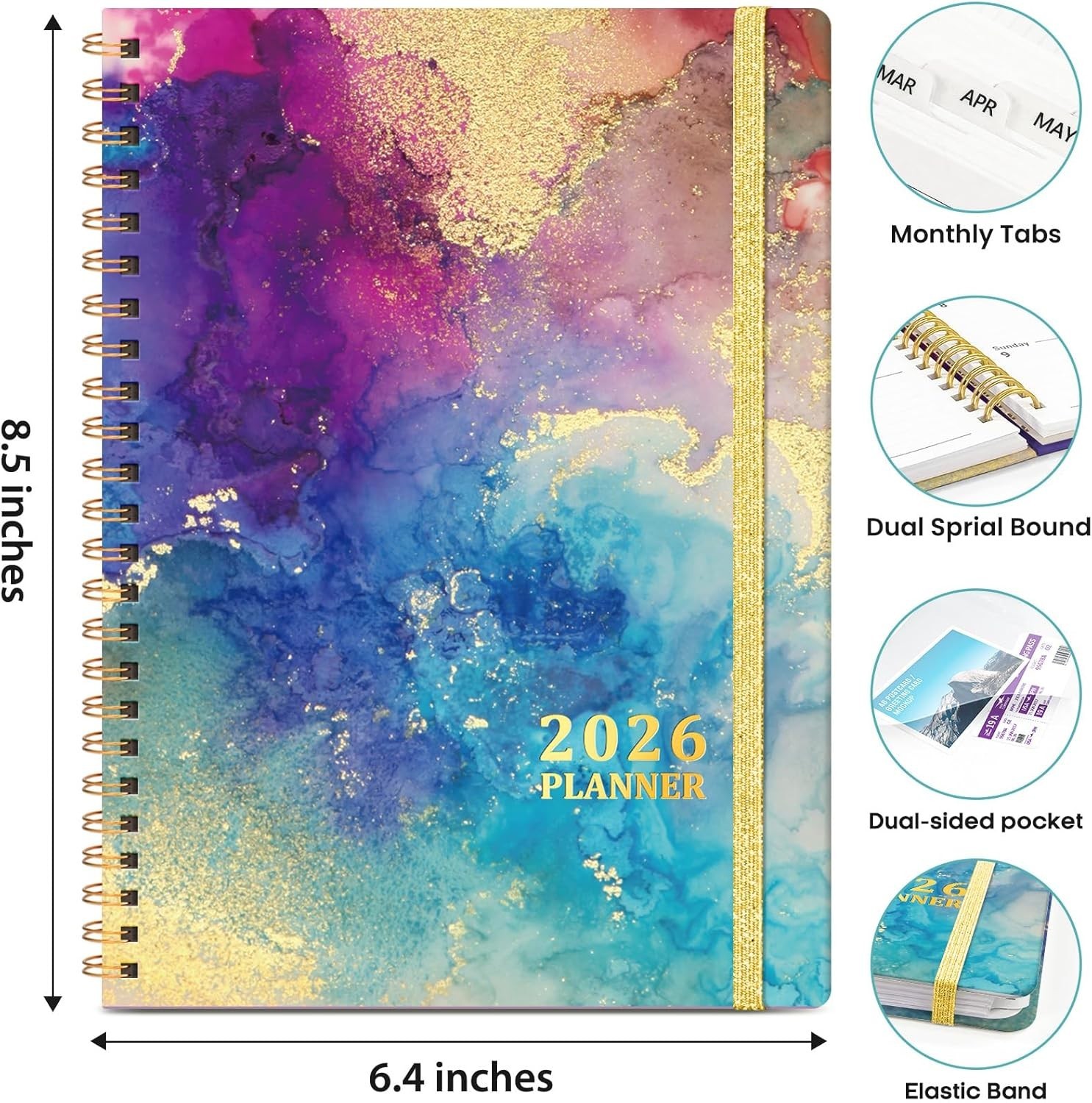 2026 Planner, Weekly and Monthly Calendar Planner Book, January 2026 – Decemb…