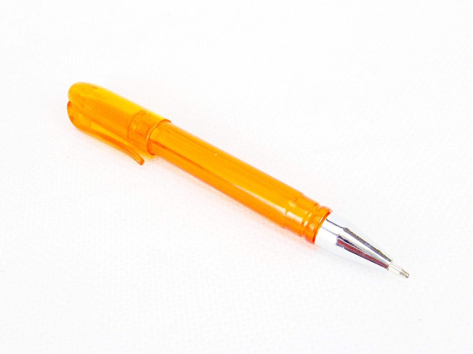 Mini Pocket Jotter Notebook & Pen, Orange, Spiral Bound, Elastic Closure, #MP778