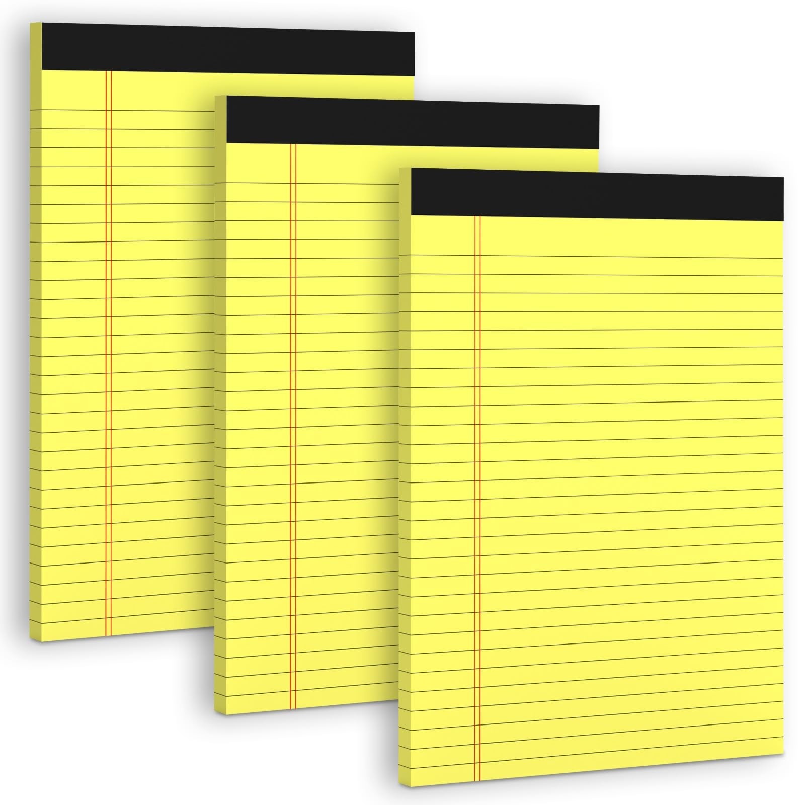 Yellow Legal Pads 8.5 x 11 Note Pads, 3 Pack Yellow Notepads 8.5 x 11 Wide Ru…