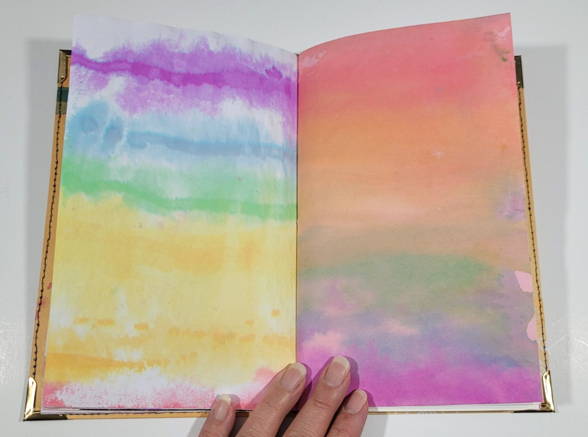 Handmade Junk Journal ‘Rainbow Dyed’ ~orange cover