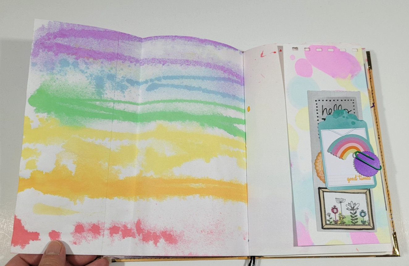 Handmade Junk Journal ‘Rainbow Dyed’ ~orange cover