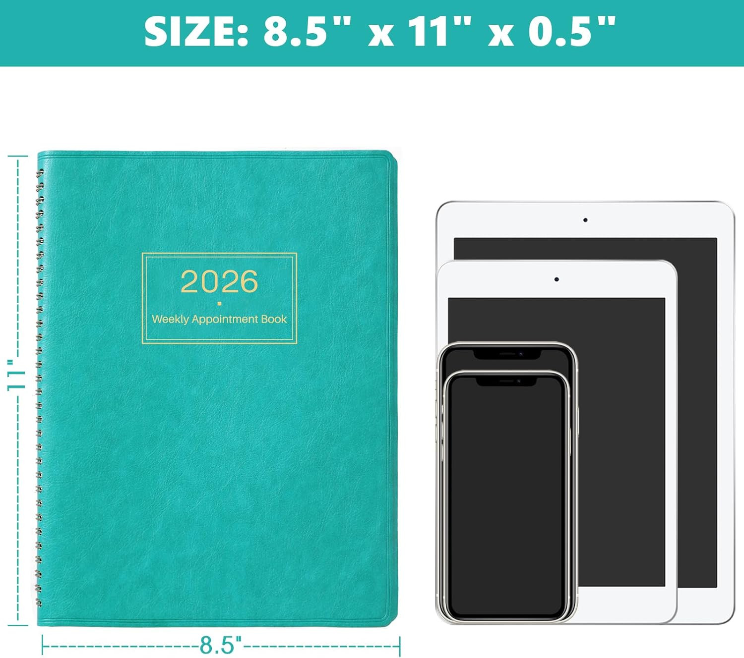 2026 Weekly Appointment Book & Planner – Large 2026 Daily Hourly Planner, JAN 20