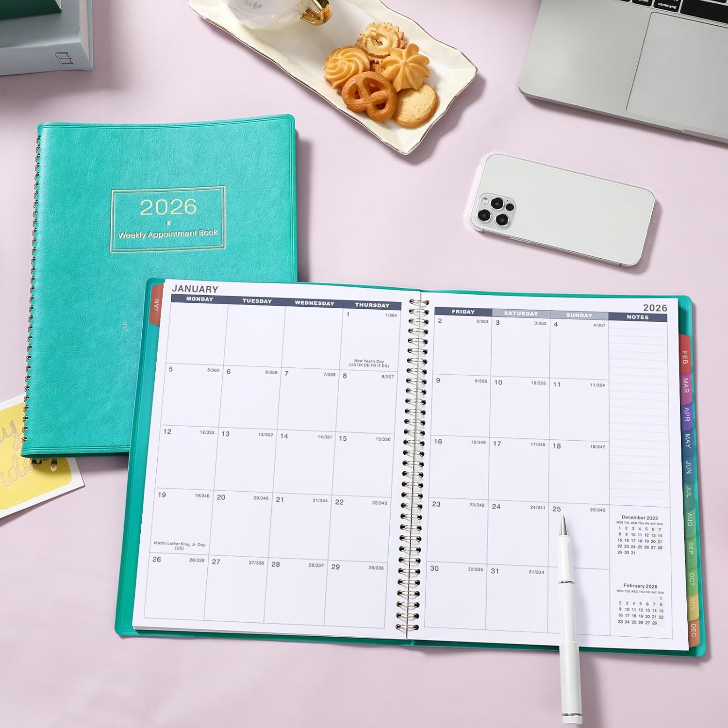 2026 Weekly Appointment Book & Planner – Large 2026 Daily Hourly Planner, JAN 20