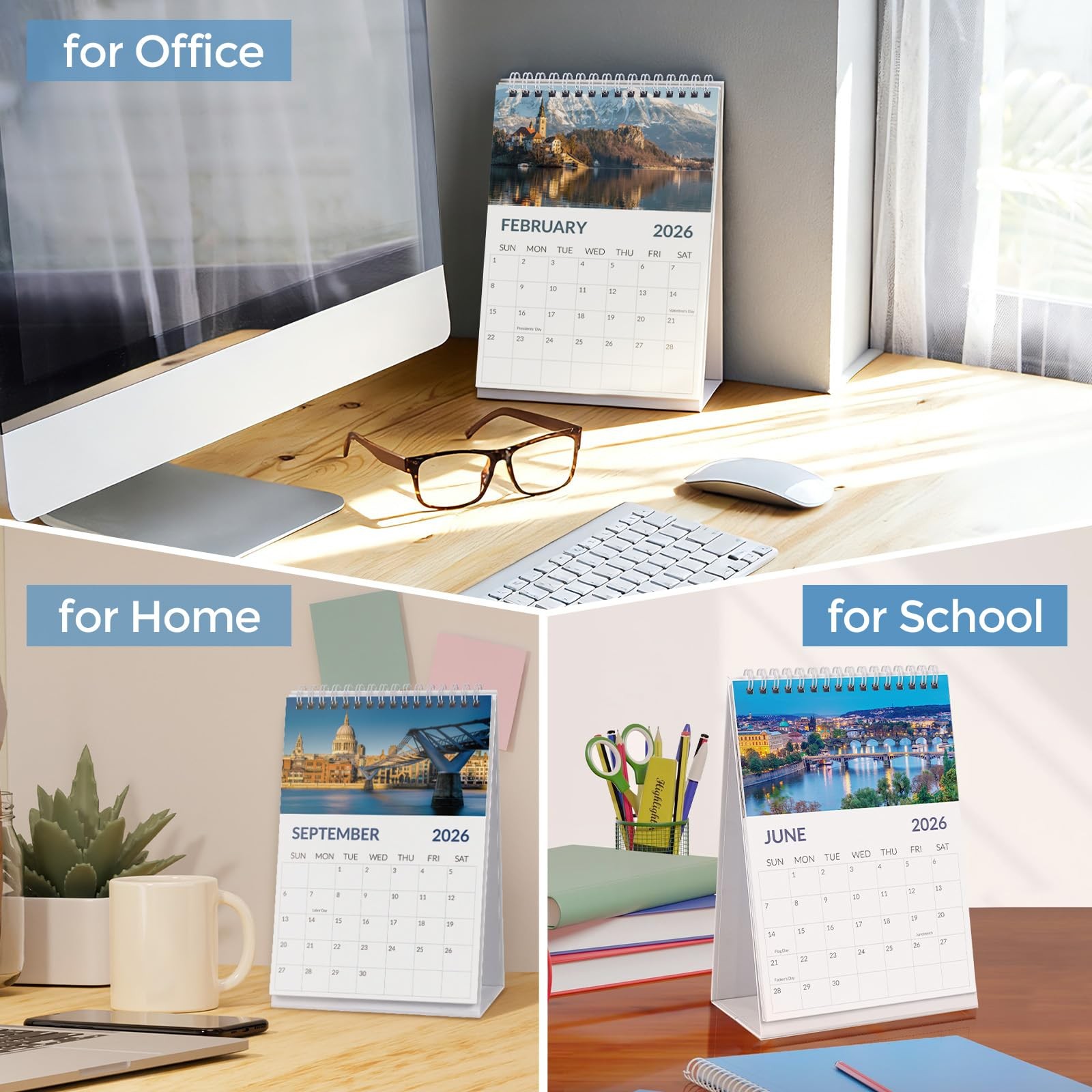 KONVINIT Desk Calendar 2026, 18 Months 2026-2027 – From Seasons