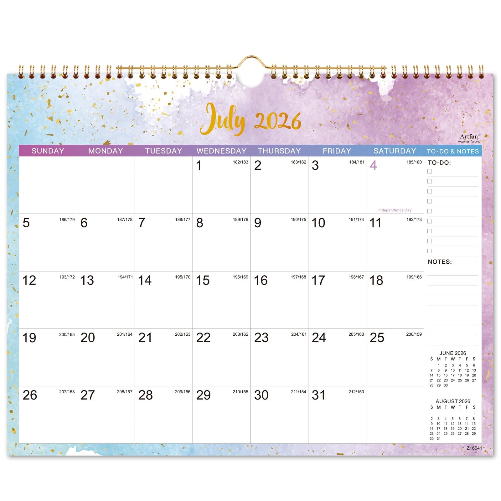 Wall Calendar 2026-2027 – Calendar, JUL 2026 – 14.8″ x 11.5″, white
