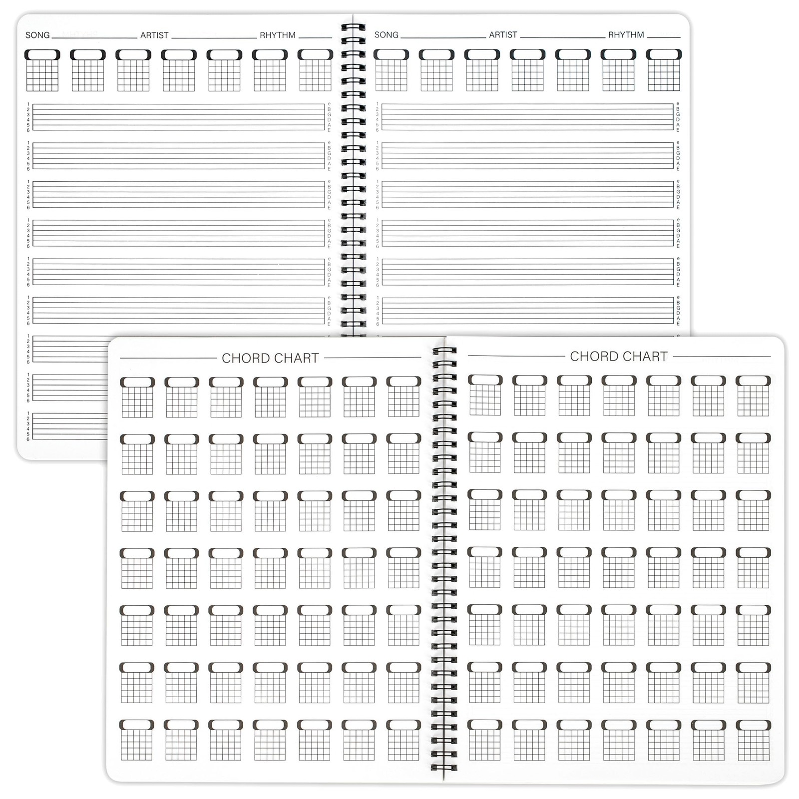INKNOTE Guitar Tablature Notebook Blank Music Tabs Journal for multicolour