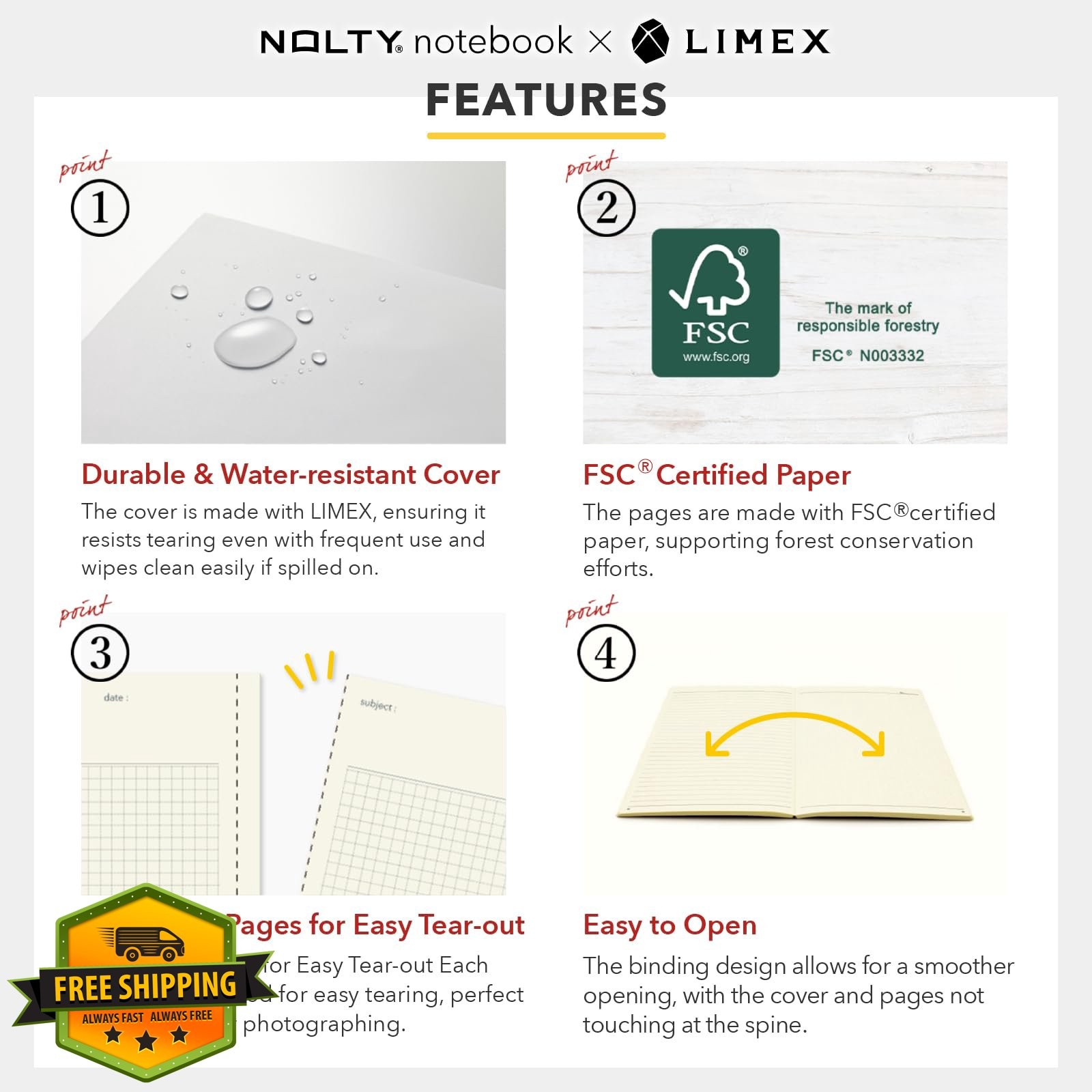 NOLTY Notebook A5 Granite Black